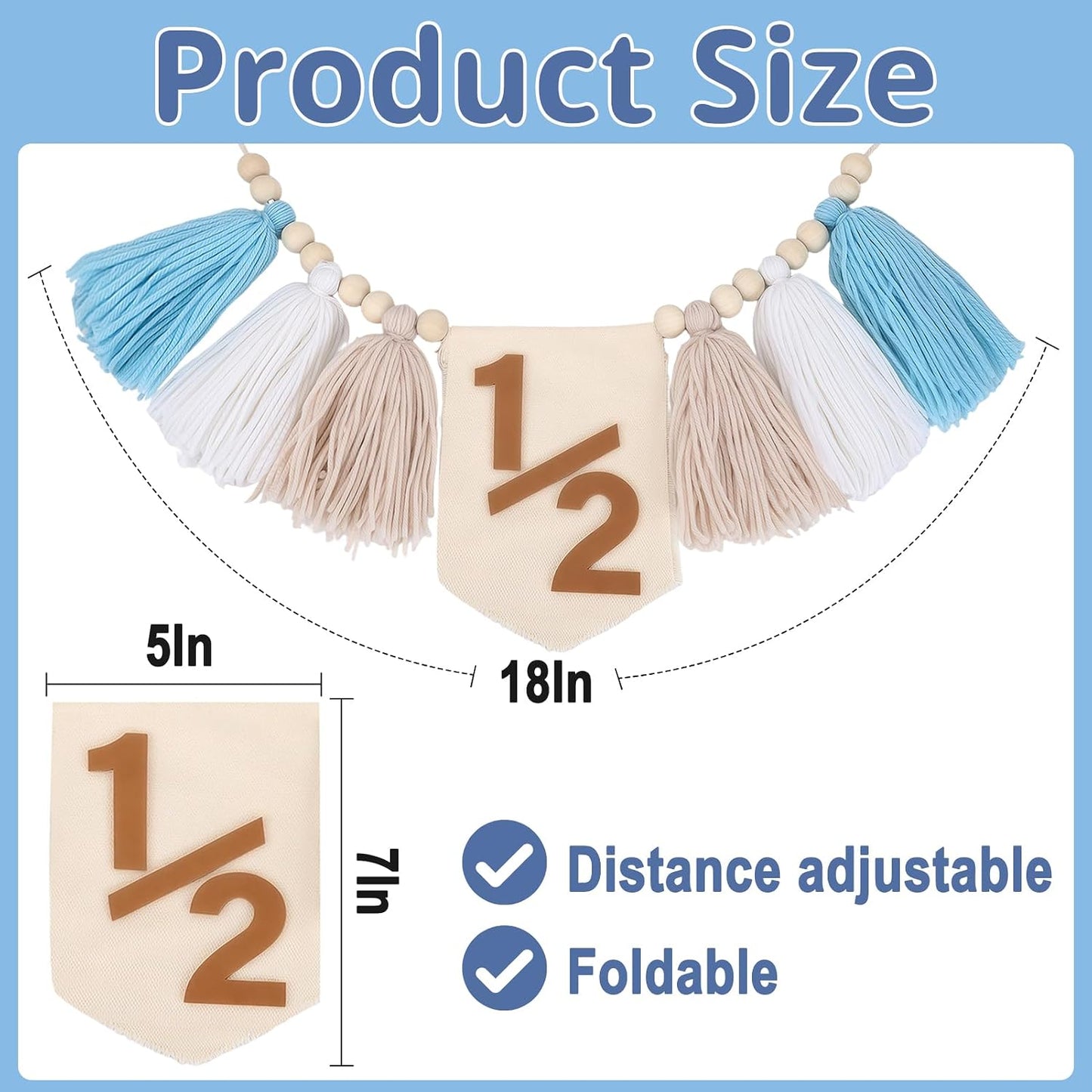 1/2 High Chair Banner / Blue