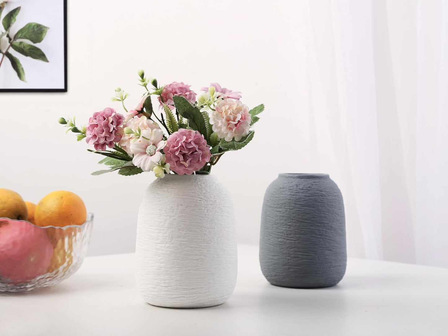 Ceramic Vase / Modern Flower vase / Zj White