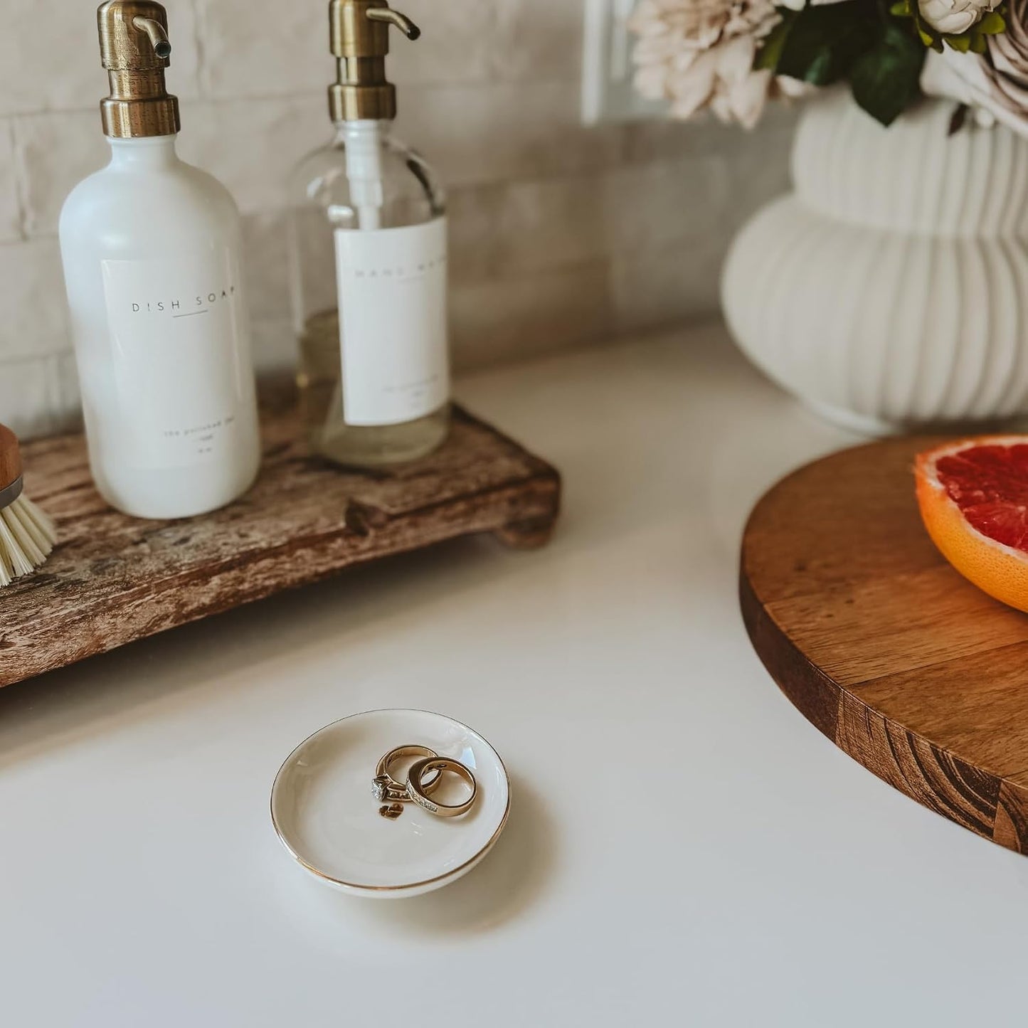 Jewelry Dish Tray / Gold Heart