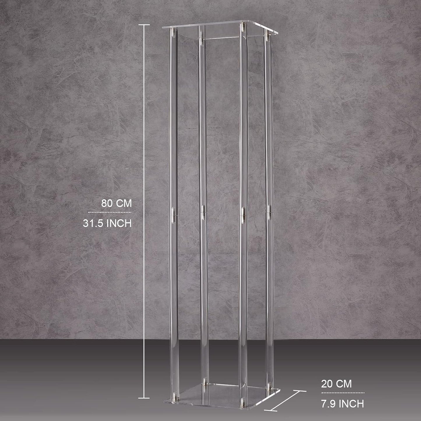 YALLOVE 2-Pack 31.5-Inch Clear Acrylic Flower Stands | Pedestal Centerpieces for Wedding, Baby Shower and Birthday