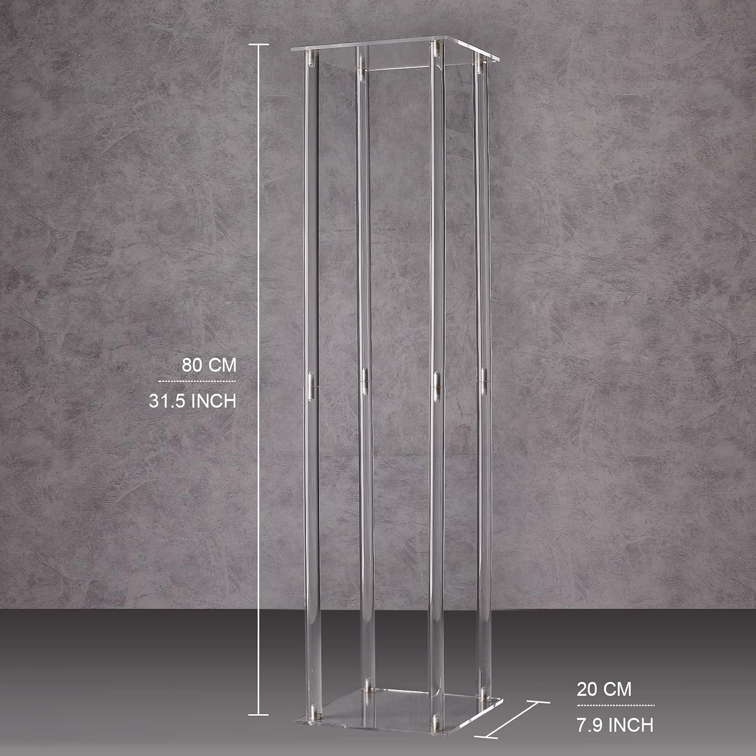 YALLOVE 2-Pack 31.5-Inch Clear Acrylic Flower Stands | Pedestal Centerpieces for Wedding, Baby Shower and Birthday