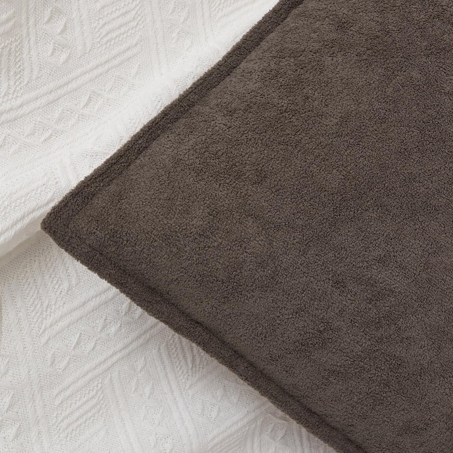 Kevin Textile Waterproof Decorative Pillow Covers Soft Boucle / 16 x 16 / Coco Brown / Set of 2