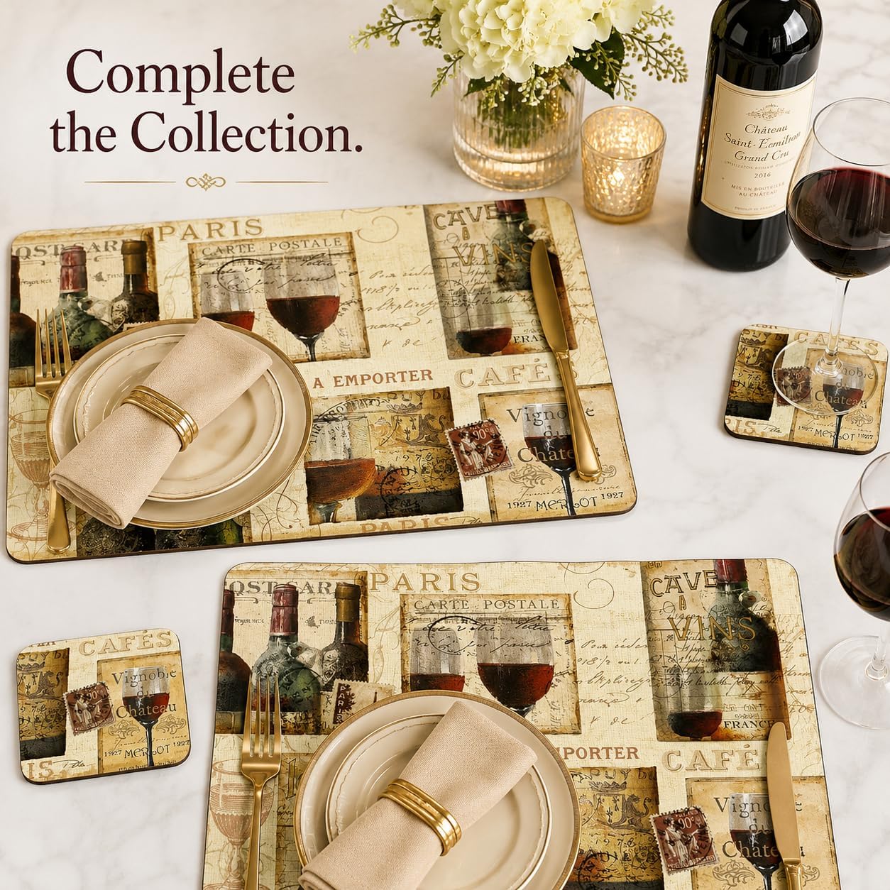 The French Cellar Coasters / Set of 6