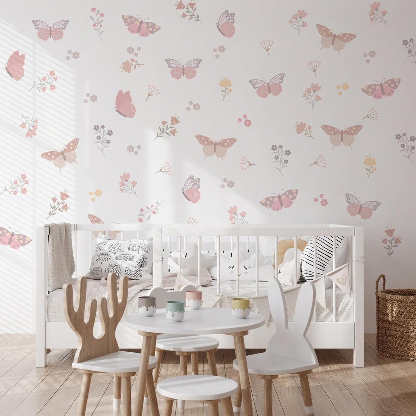 Butterfly Flower Wall Decals