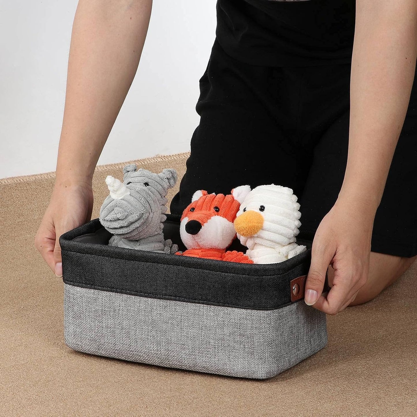 Small Storage Baskets / Black&grey / 11.8 x 7.9 x 5.1 / Small/6p