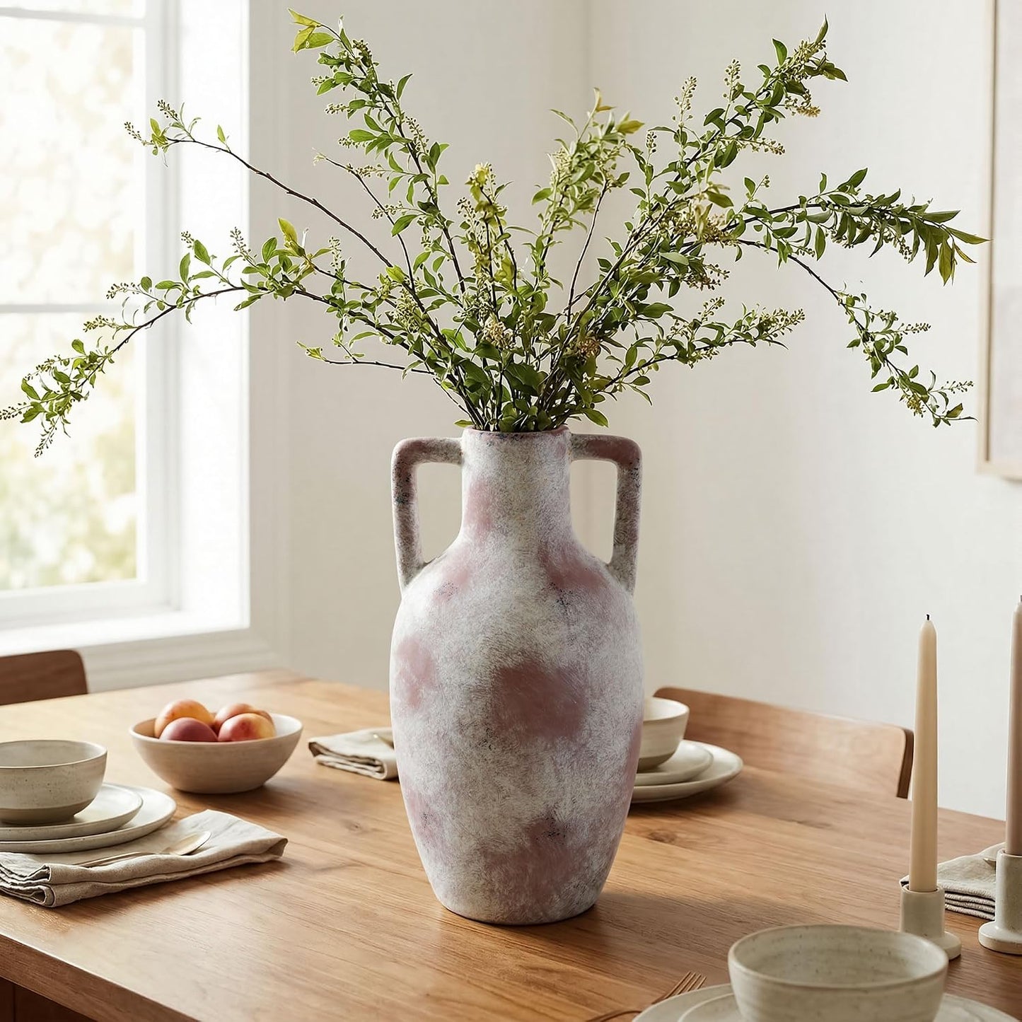 Ceramic Flower Vase / 12.8 In - Terracotta / 12.8 Inch