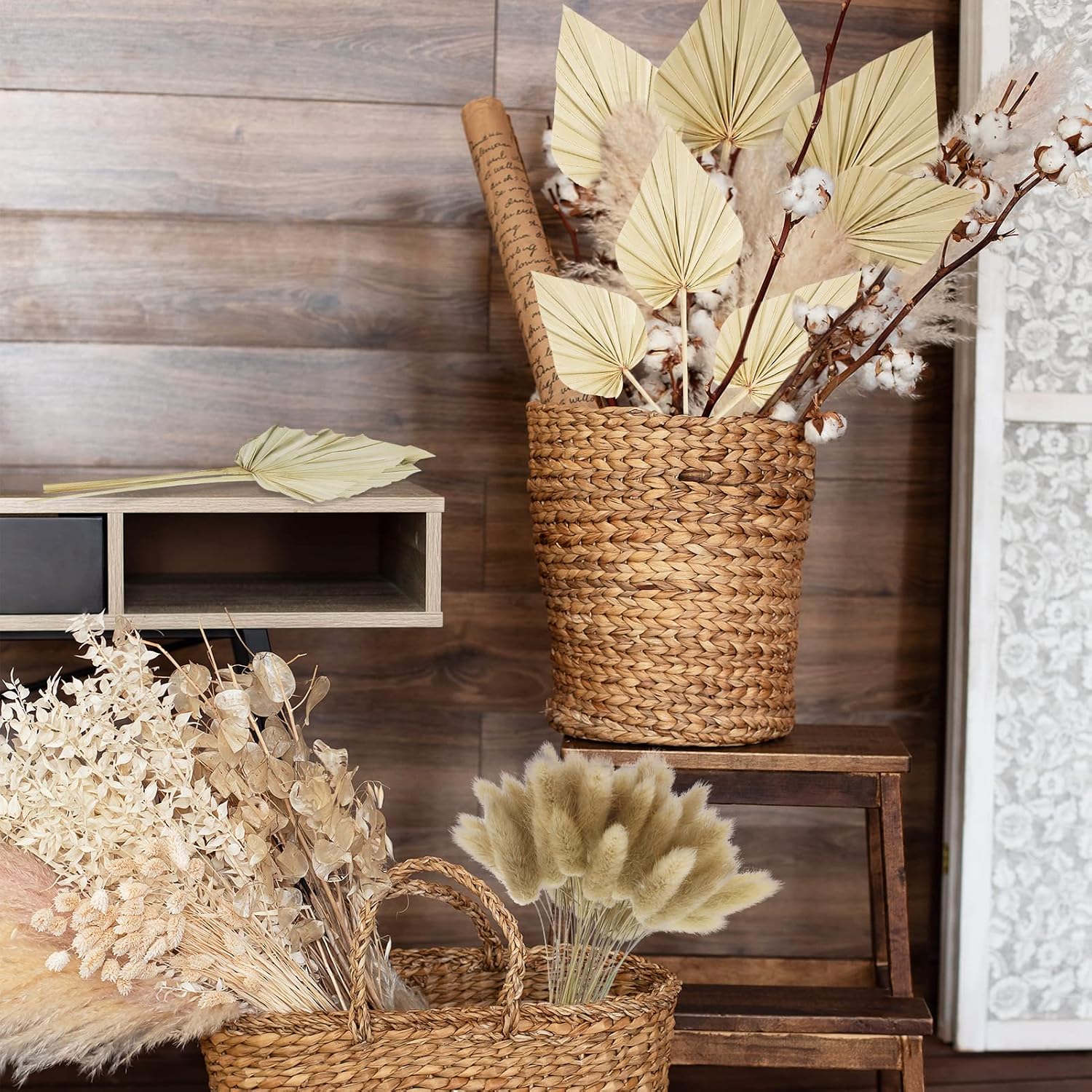 Dried Pampas Grass Decor Bulk / Set of 110