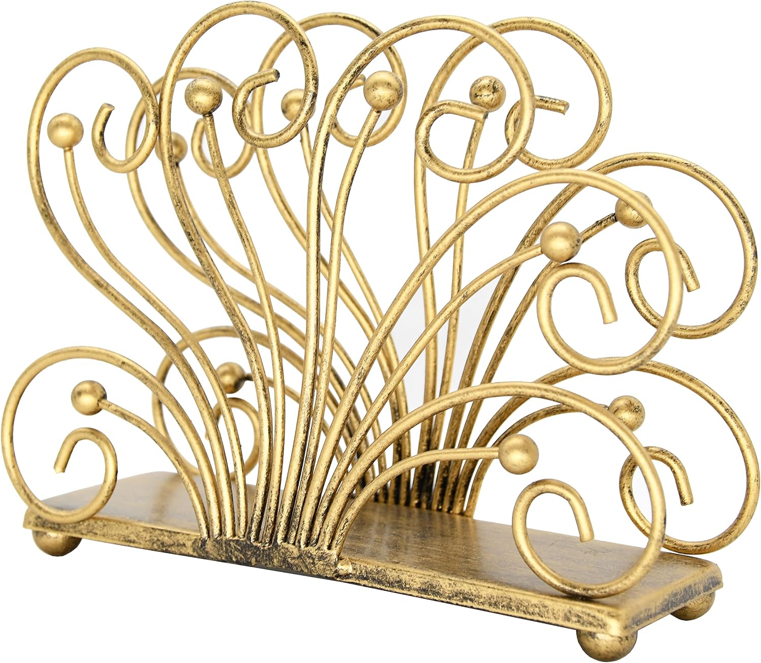 Modern Flaunting Peacock Tail Napkin Holder / Peacock Bronze