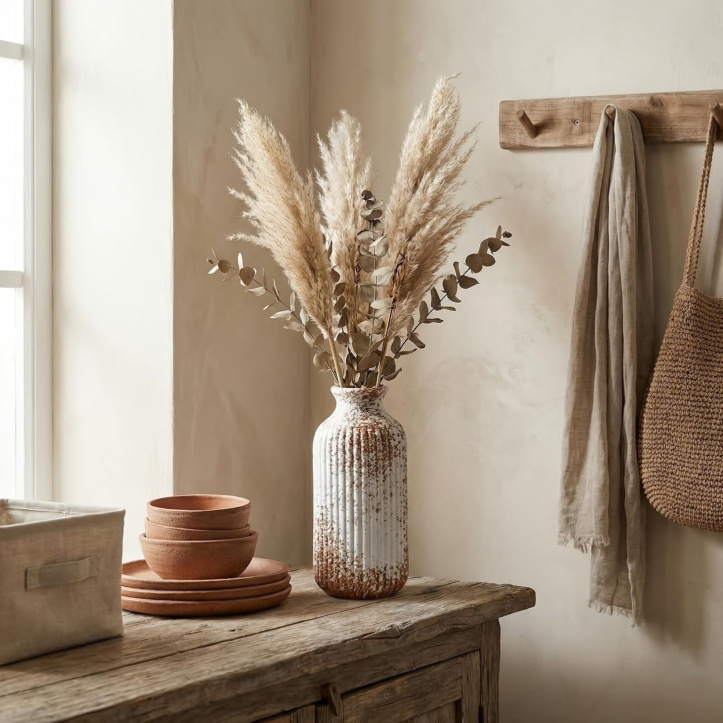 Rustic Ceramic Vase 9 / Terracotta-9