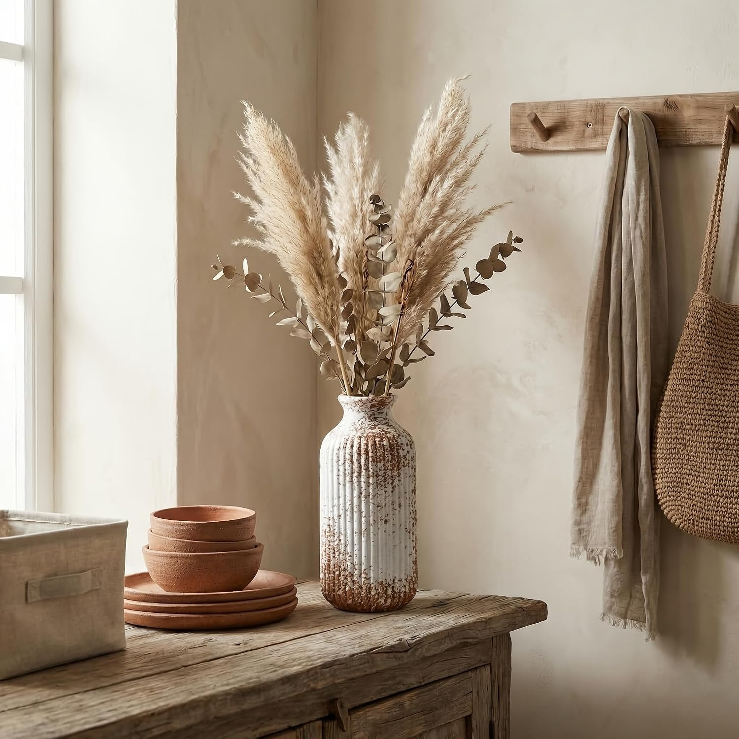 Rustic Ceramic Vase 9 / Terracotta-9