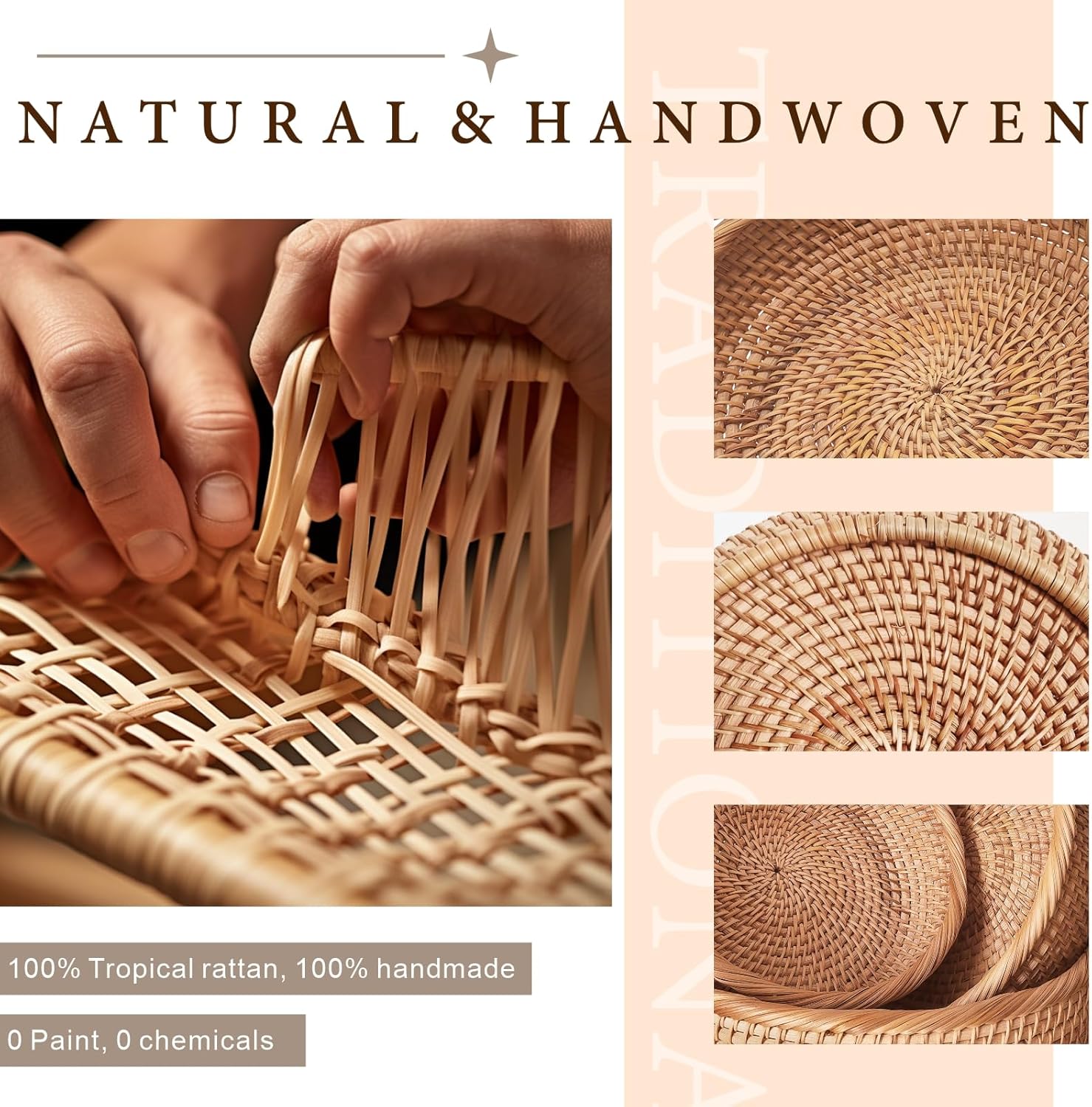 8" Round Small Wicker Basket / Round Small 8
