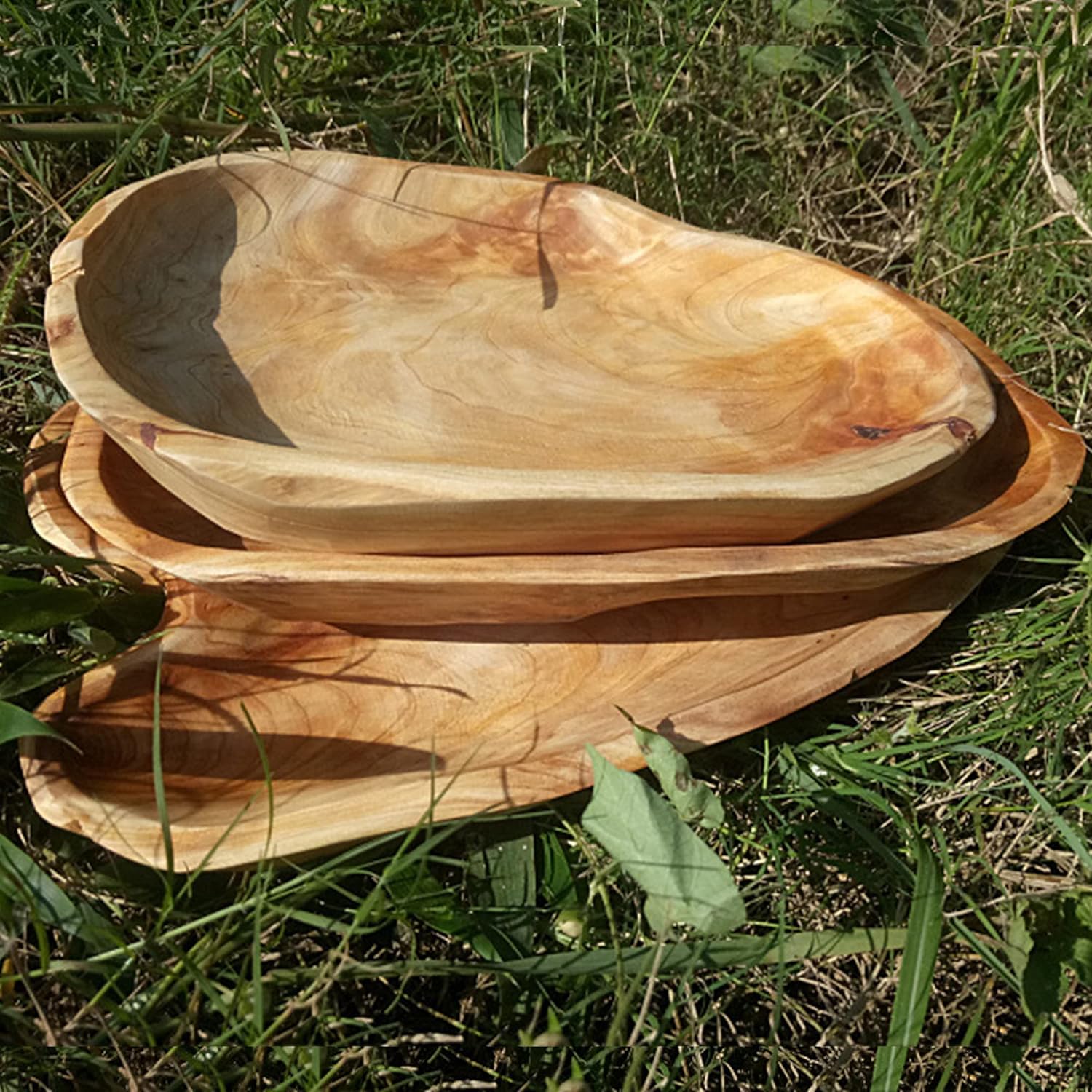 Handmade Wood Serving Platter Tray Plate / Natural
