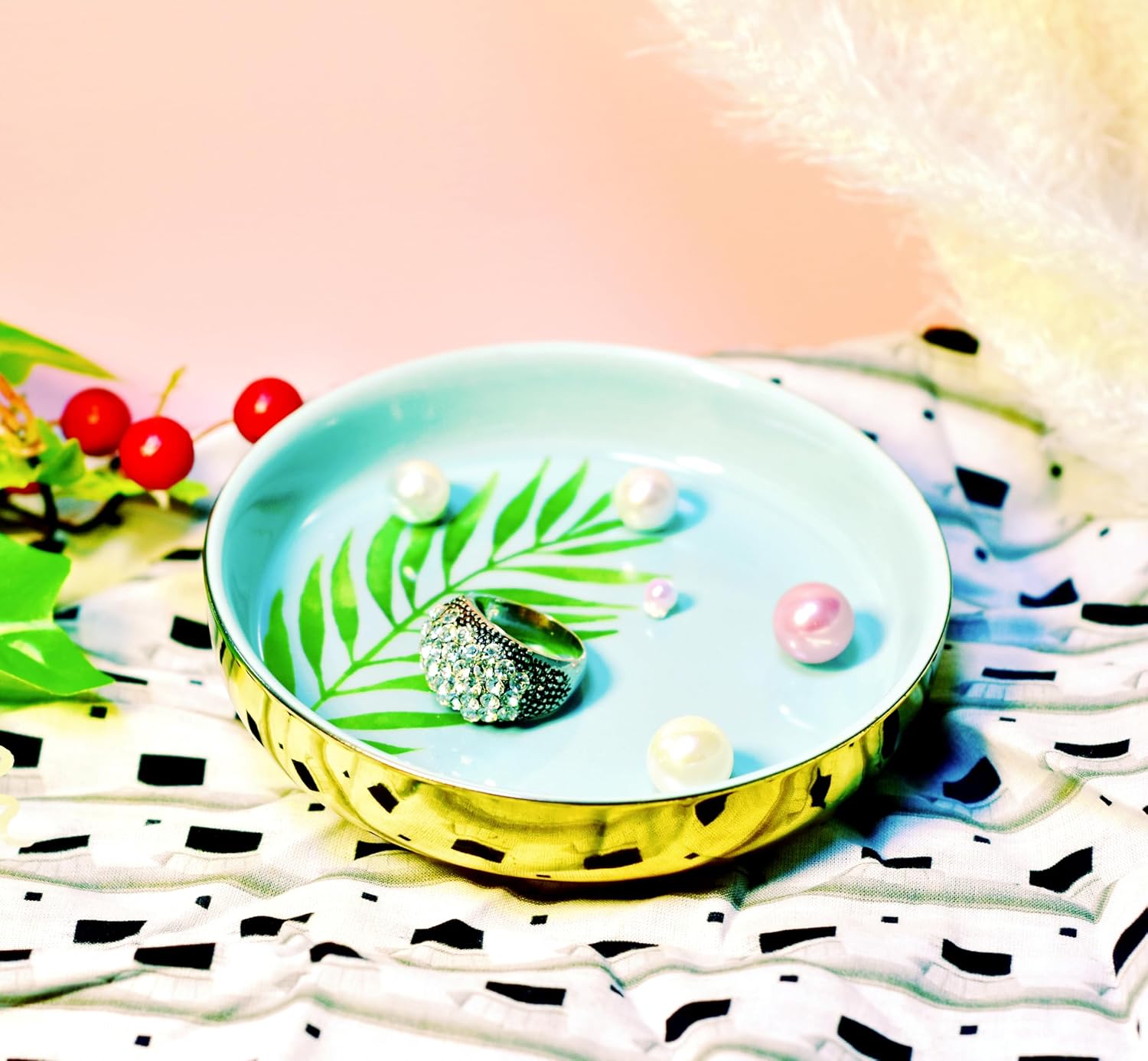 Tropical Leaf Rings Holder for Jewelry / One Size / Boutique Dish/tropical-4 / Natural