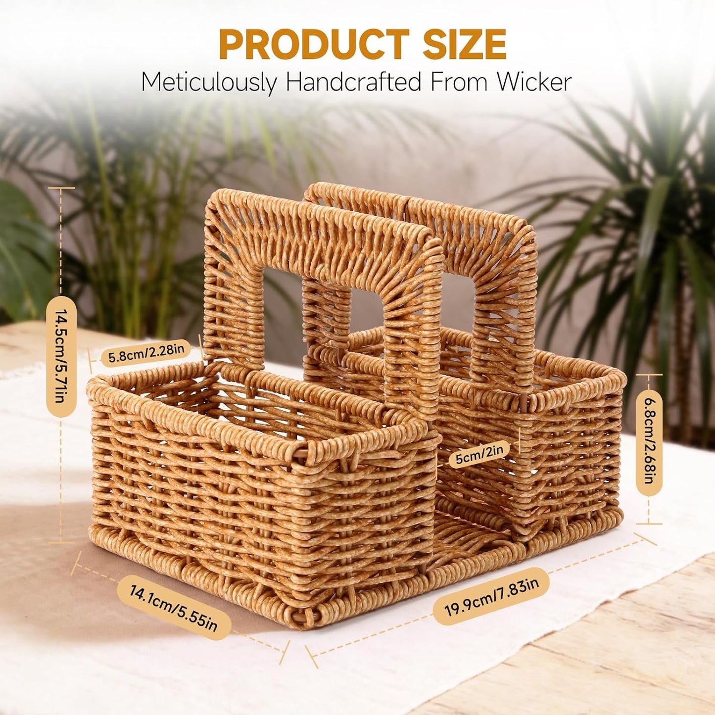 Rattan Napkin Holder / Tabletop Organizer