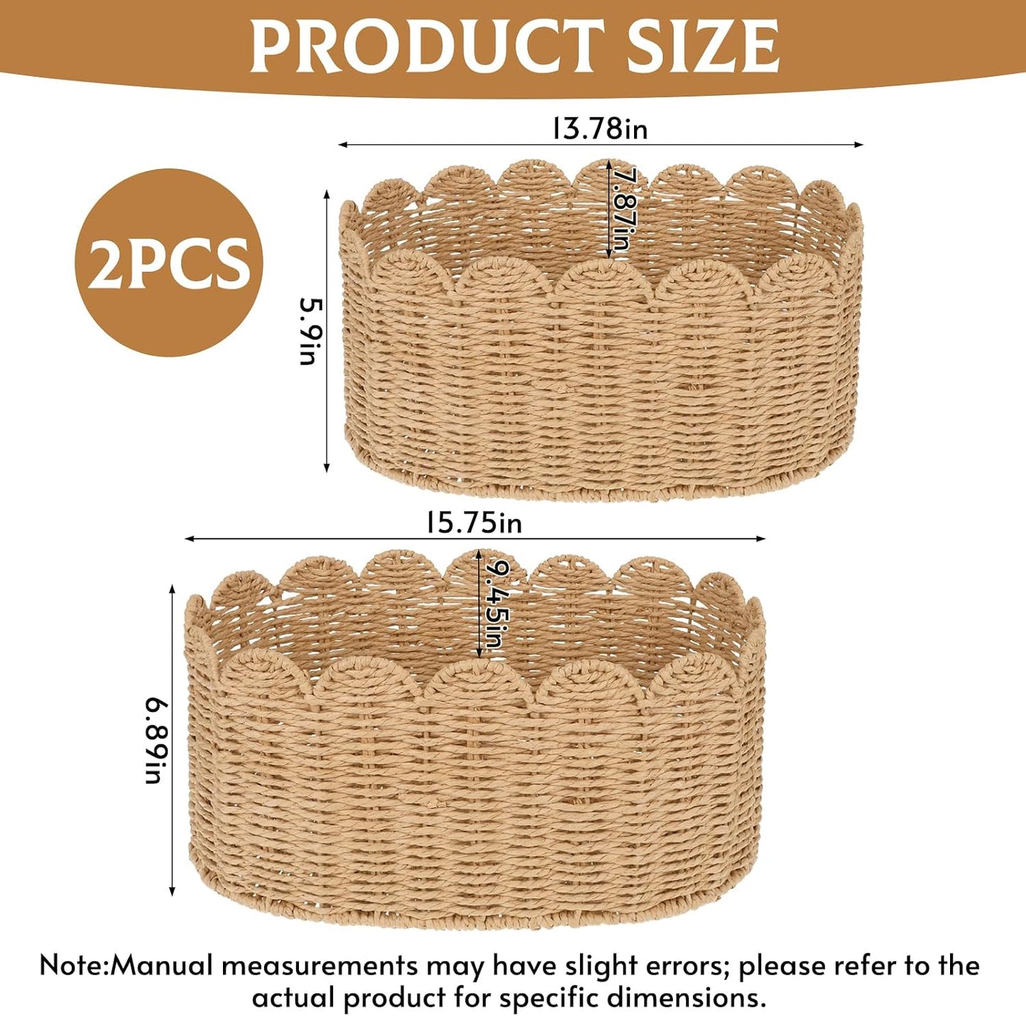 Scalloped Basket Set / Set of 2
