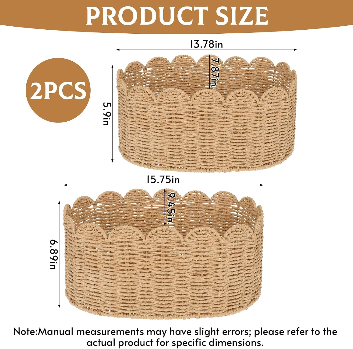 Scalloped Basket Set / Set of 2