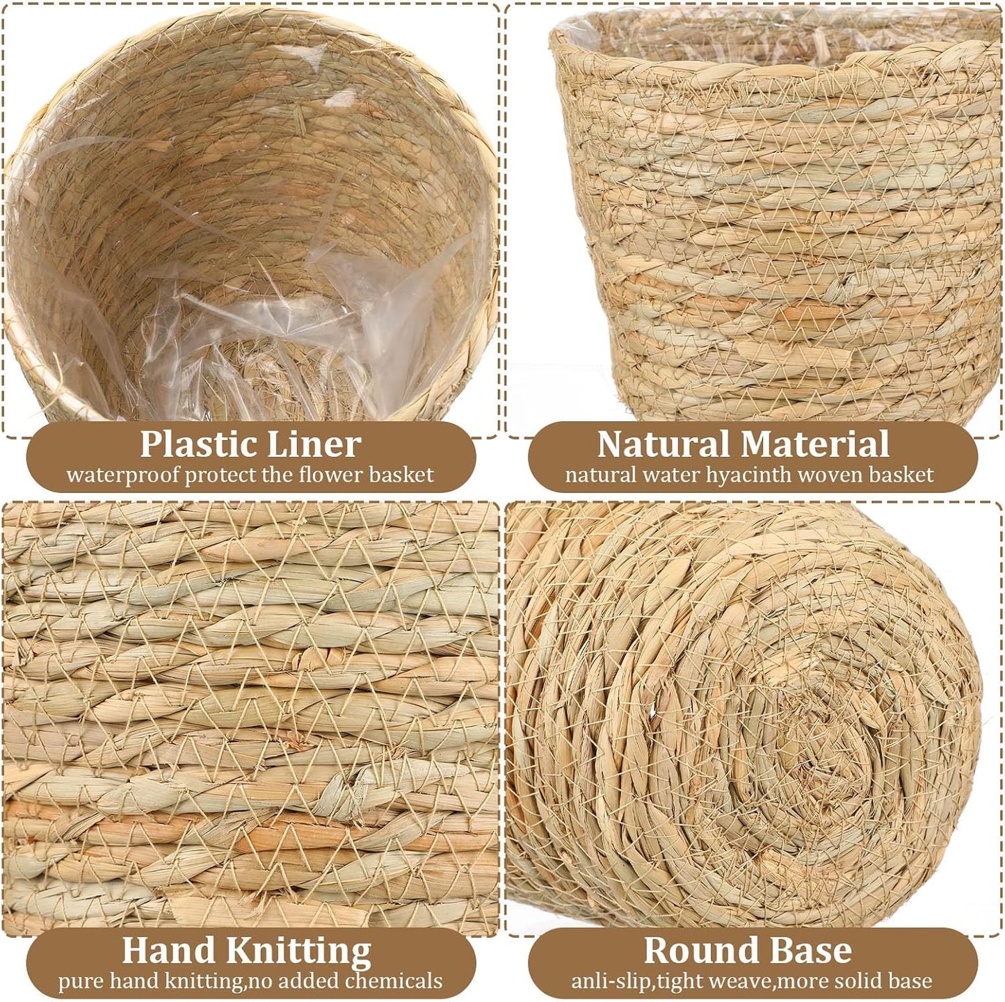 Wicker Plant Basket Bulk / Small / Rustic / Set of 24
