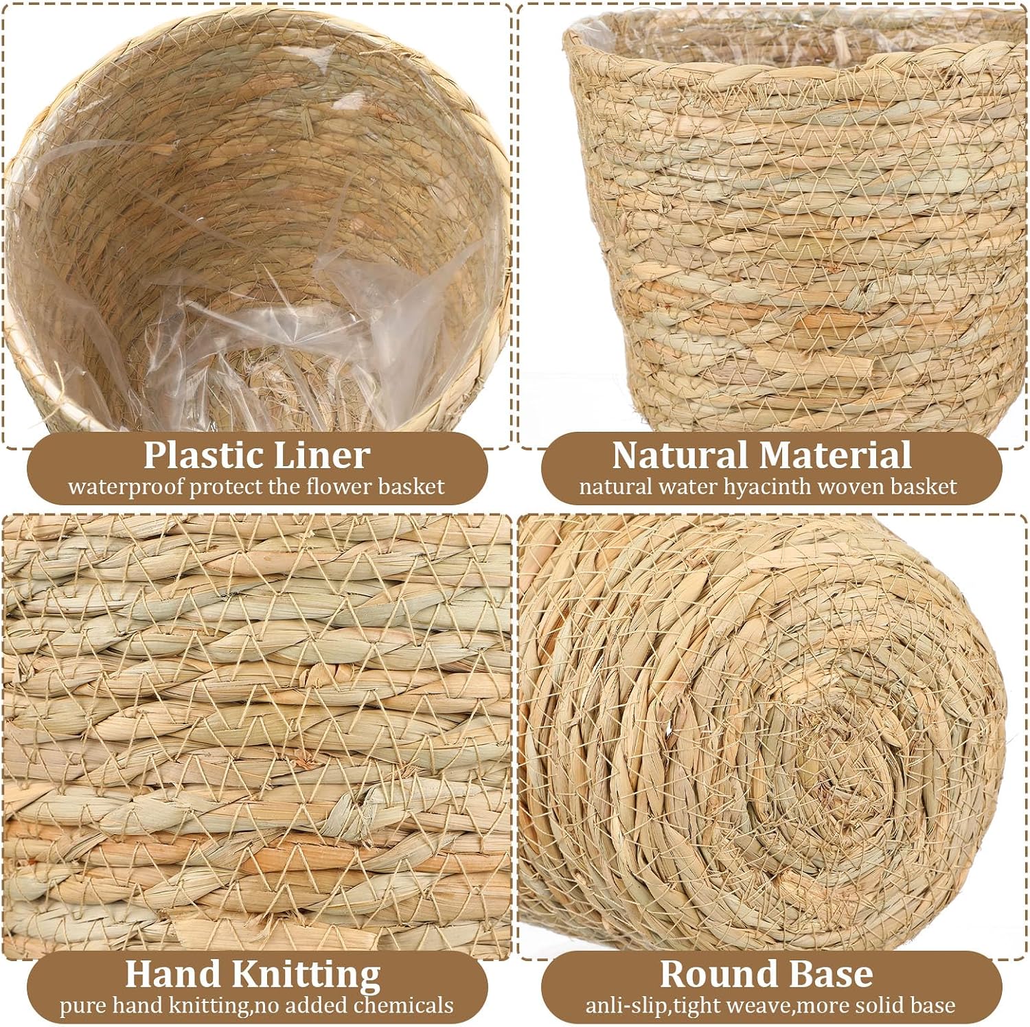 Wicker Plant Basket Bulk / Small / Rustic / Set of 24