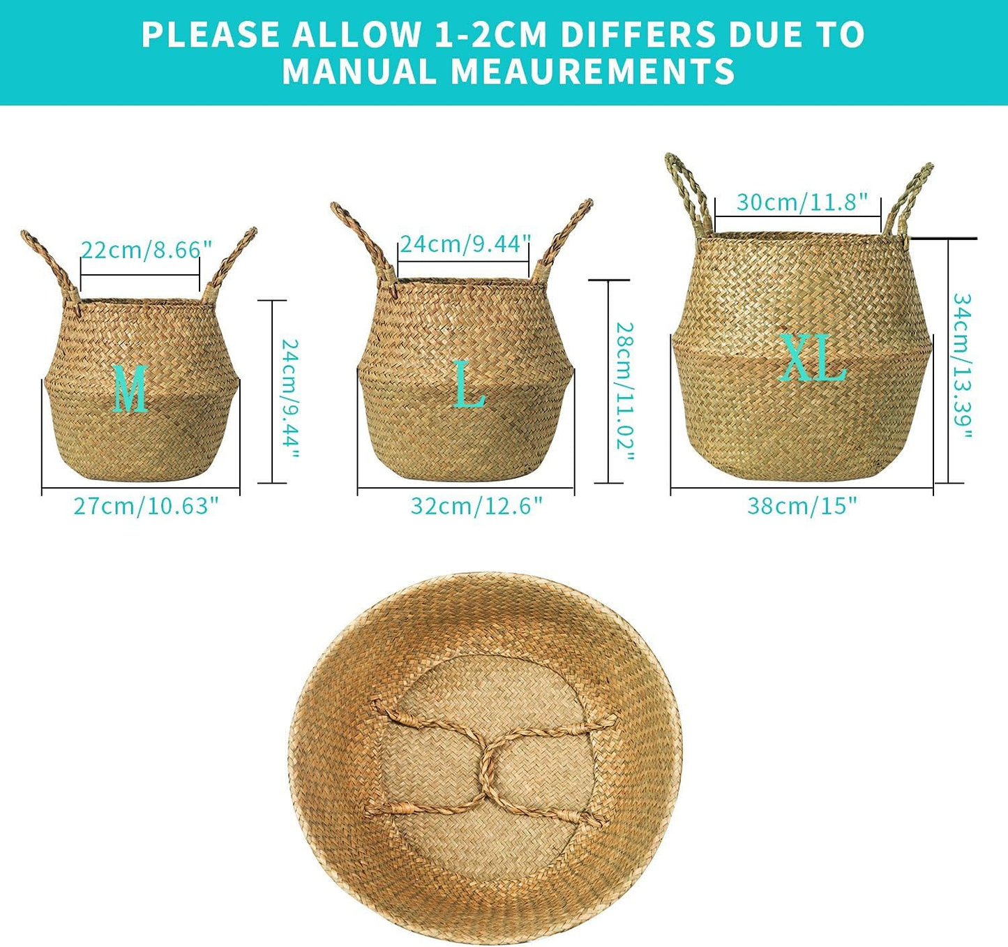 Seagrass Belly Basket / M / Set of 2