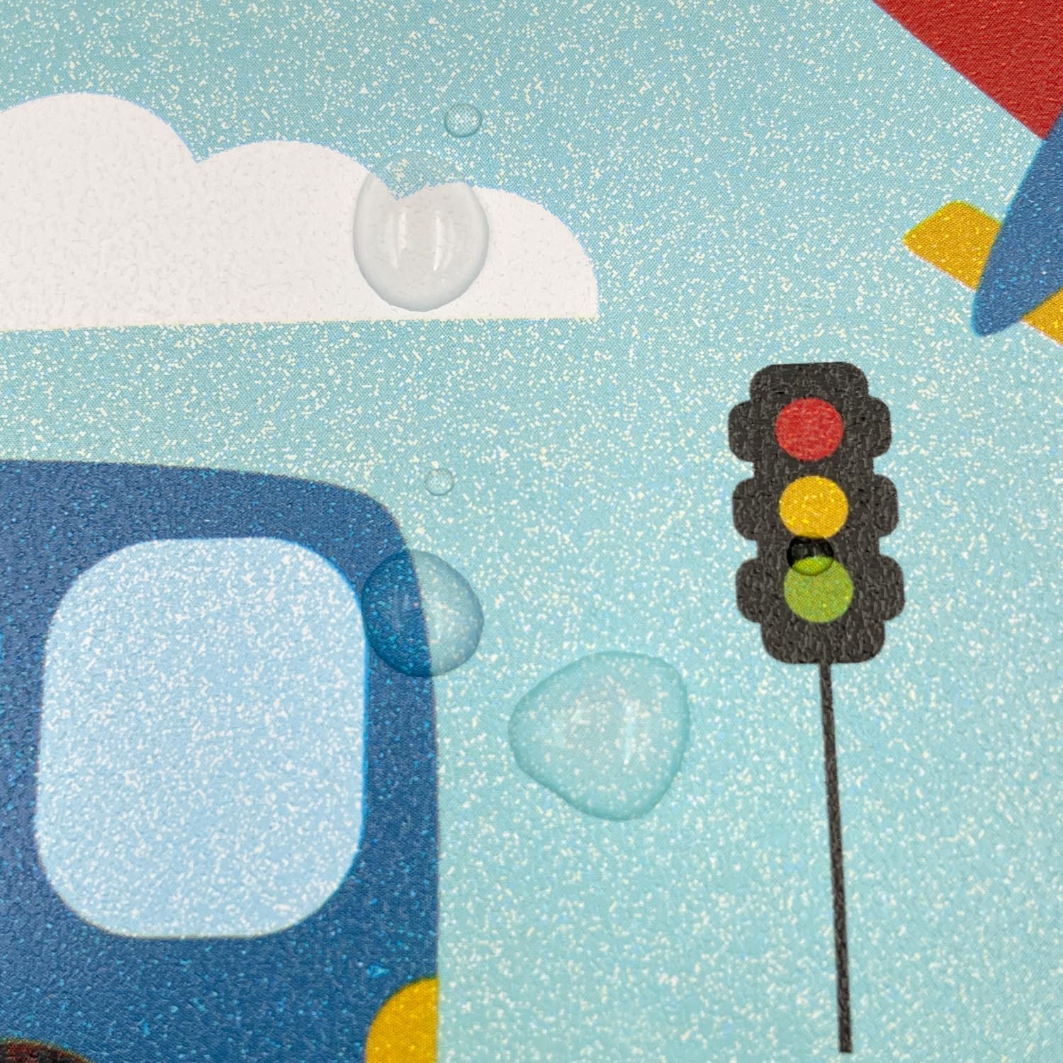 Yifely Traffic Car Wallpaper Border Self-Adhesive Wall Decor Sticker for Kids Room Nursery School