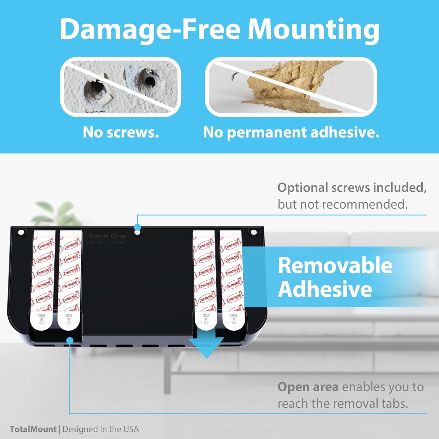 Hole-Free Remote Holder / Black