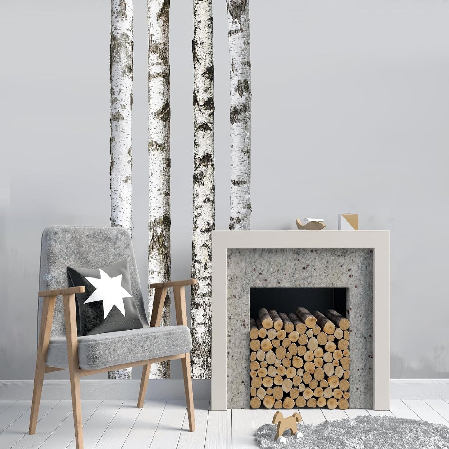 Large Wall Decal Nature Tree Wall Stickers Peel and Stick Large Tree Wall Decals Forest / Birch Tree