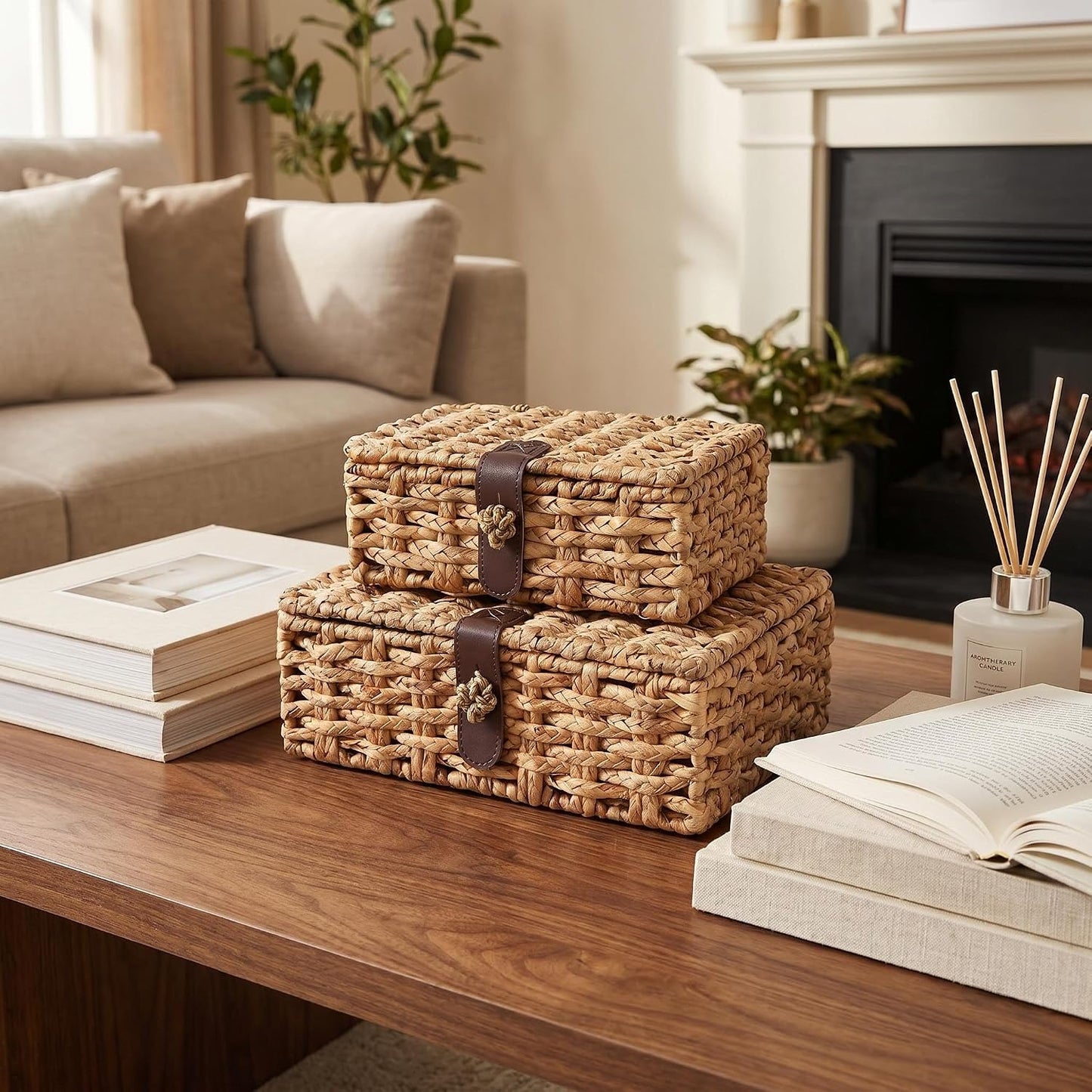 Wicker Storage Basket / Set of 2