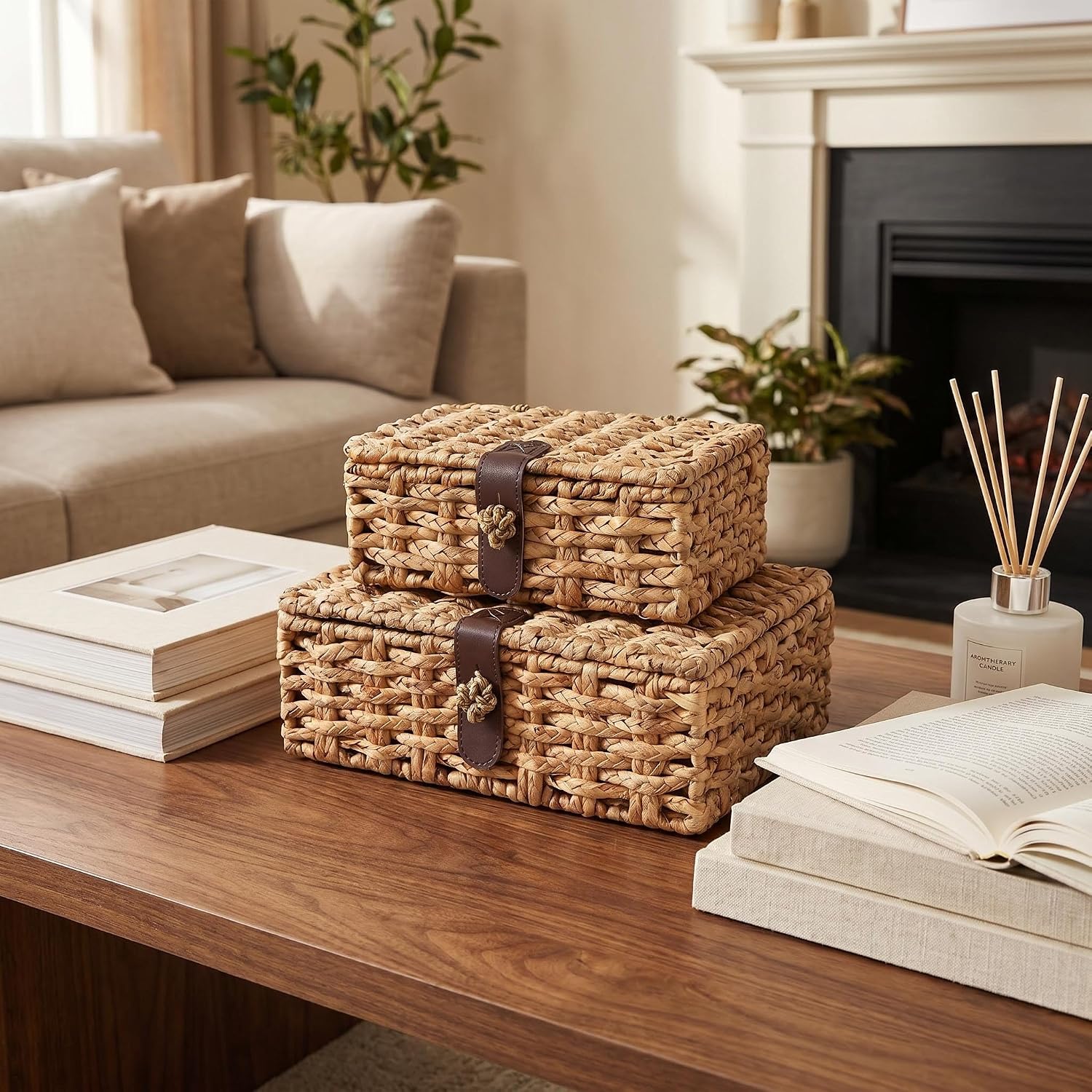 Wicker Storage Basket / Set of 2