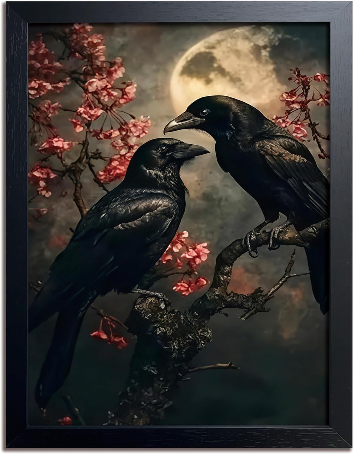 Jidecor Raven Door Corner Decor Gothic Metal Crow Wall Art 12 x 13.4 in