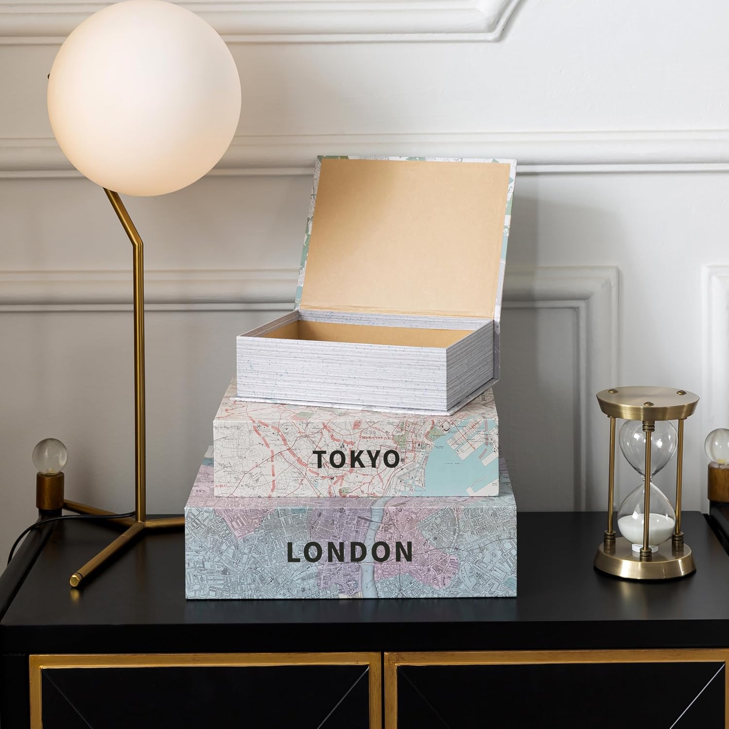 Faux Book Boxes for Storage / Set of 3
