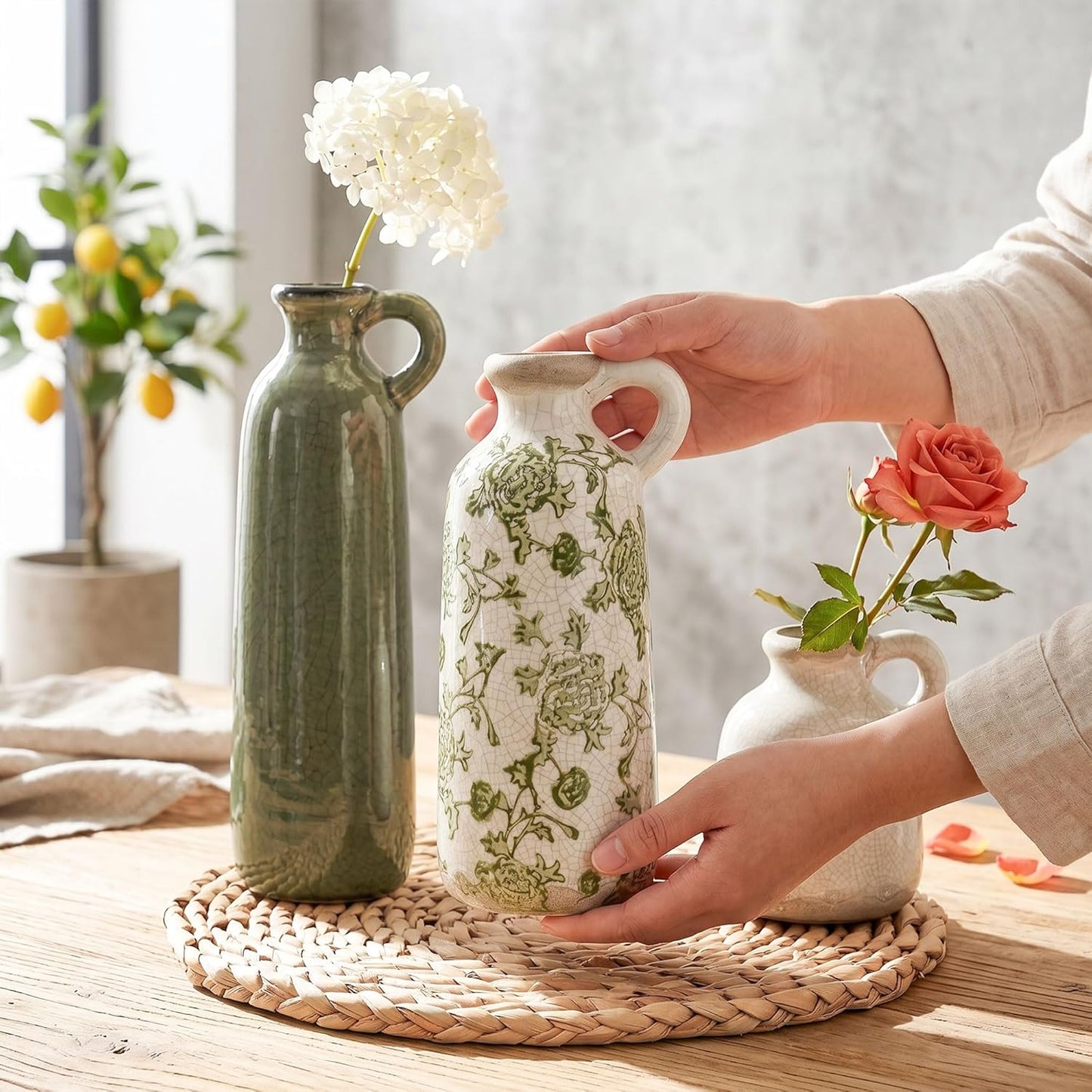 Ceramic Vase Set / Aa / Set of 3