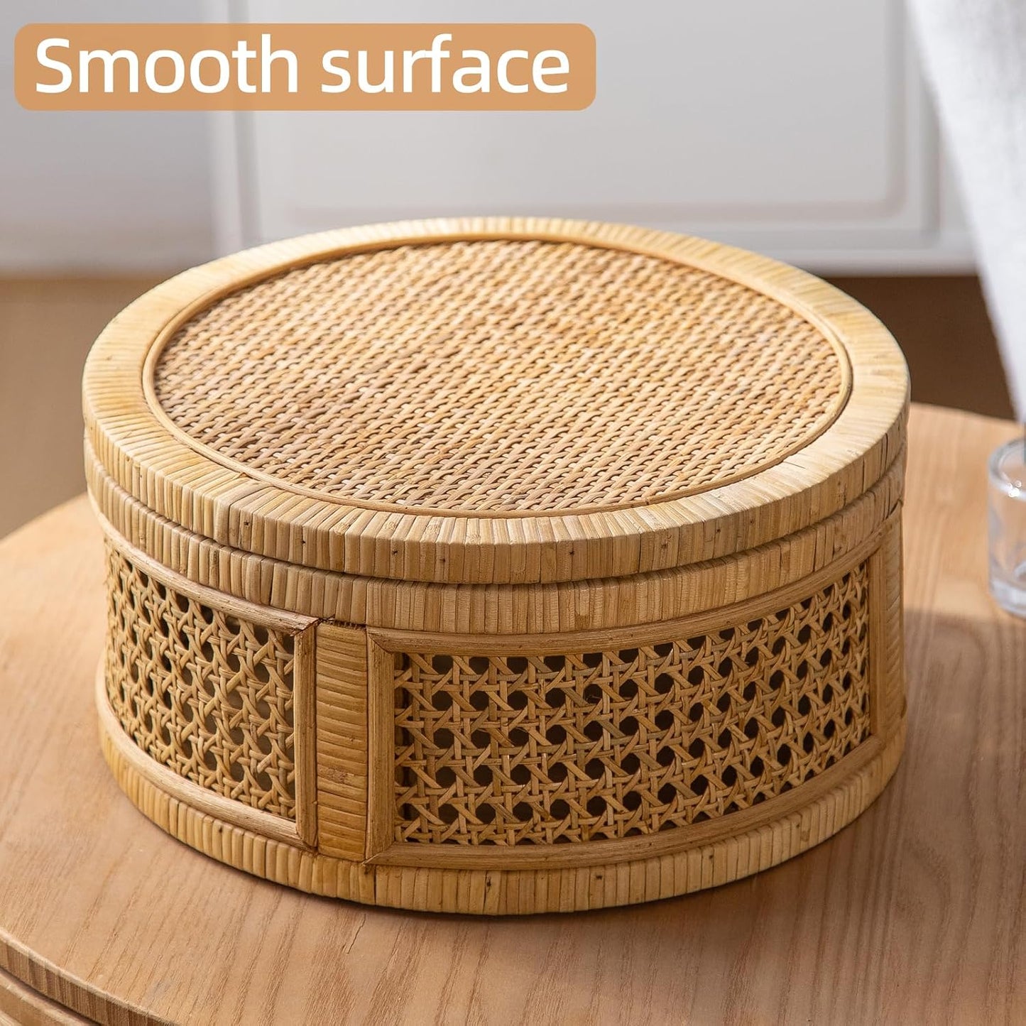 Boho Decorative Boxes / Yellow / Round / Set of 2