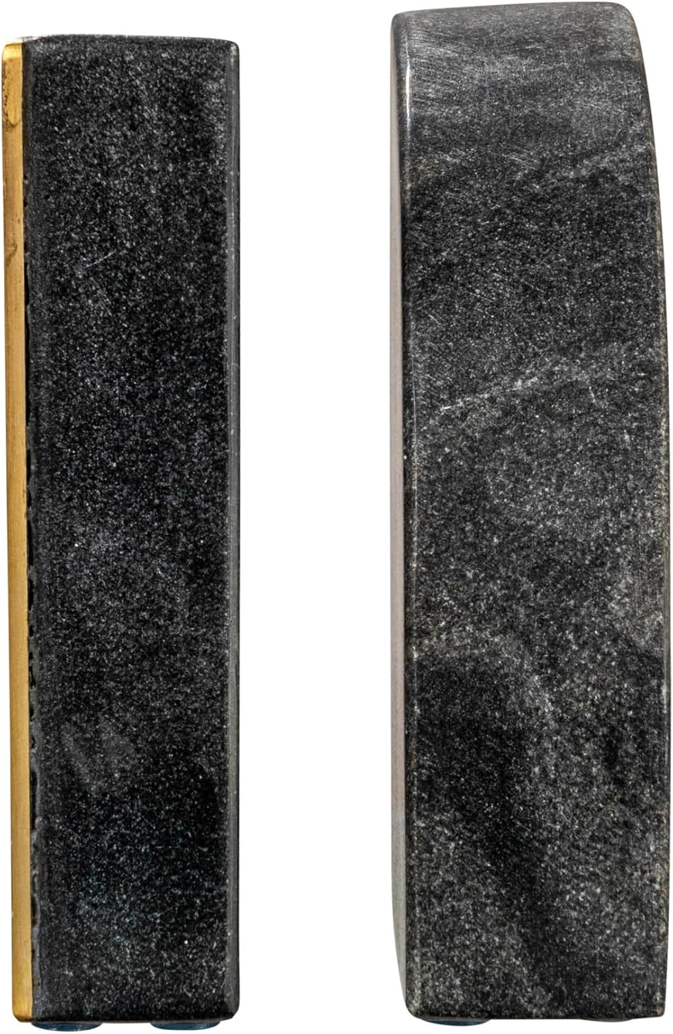 Boho Arched Semicircle Marble Bookends / Black / Set of 2