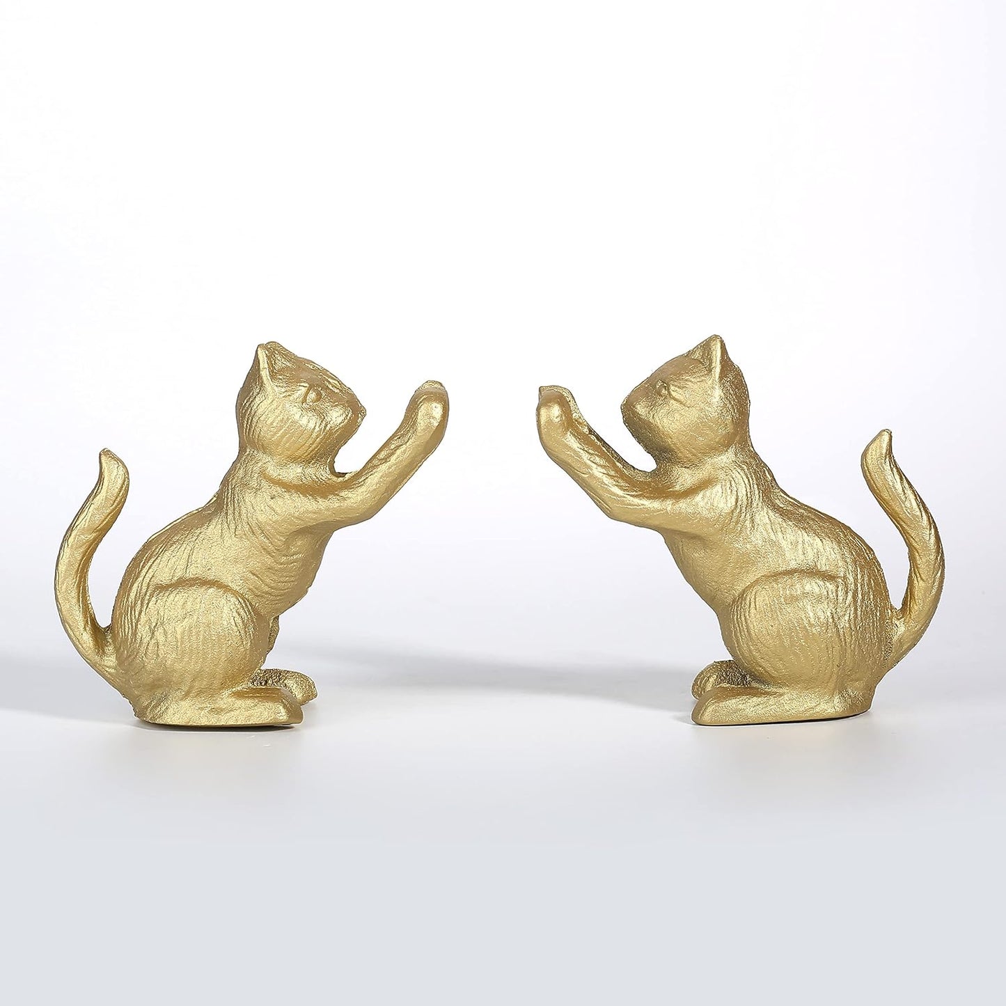 Lucky Cat Decorative Bookend / Gold