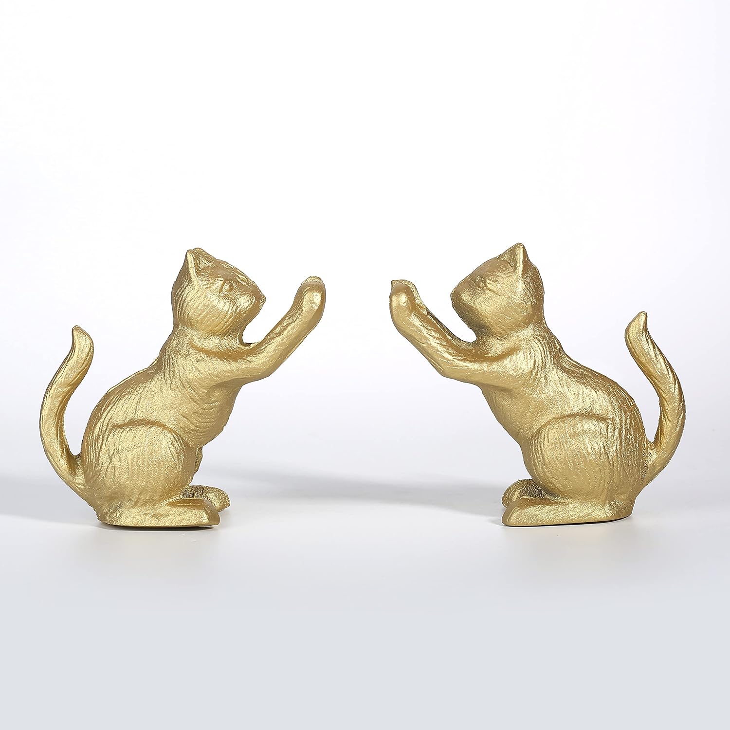 Lucky Cat Decorative Bookend / Gold