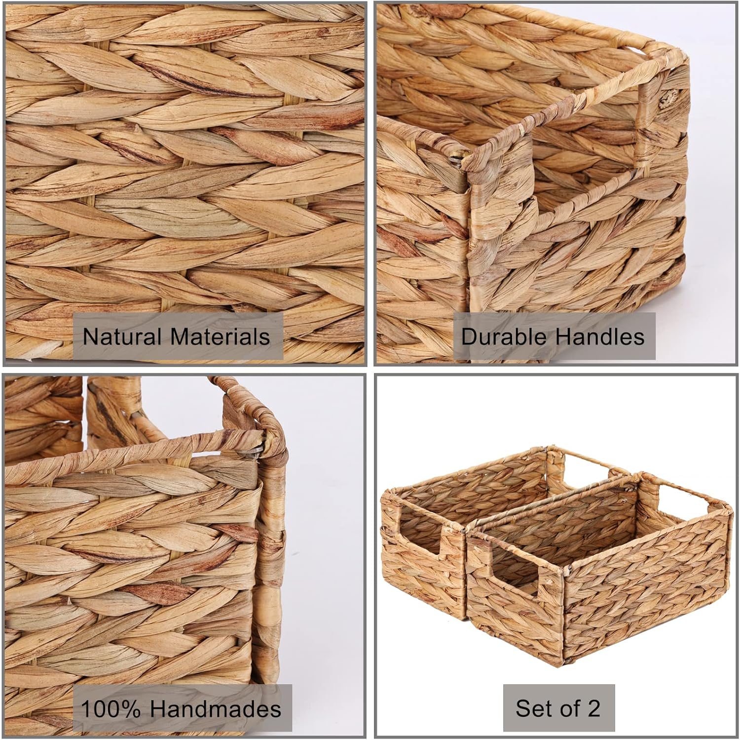 Wicker Storage Basket / Natural / Set of 2