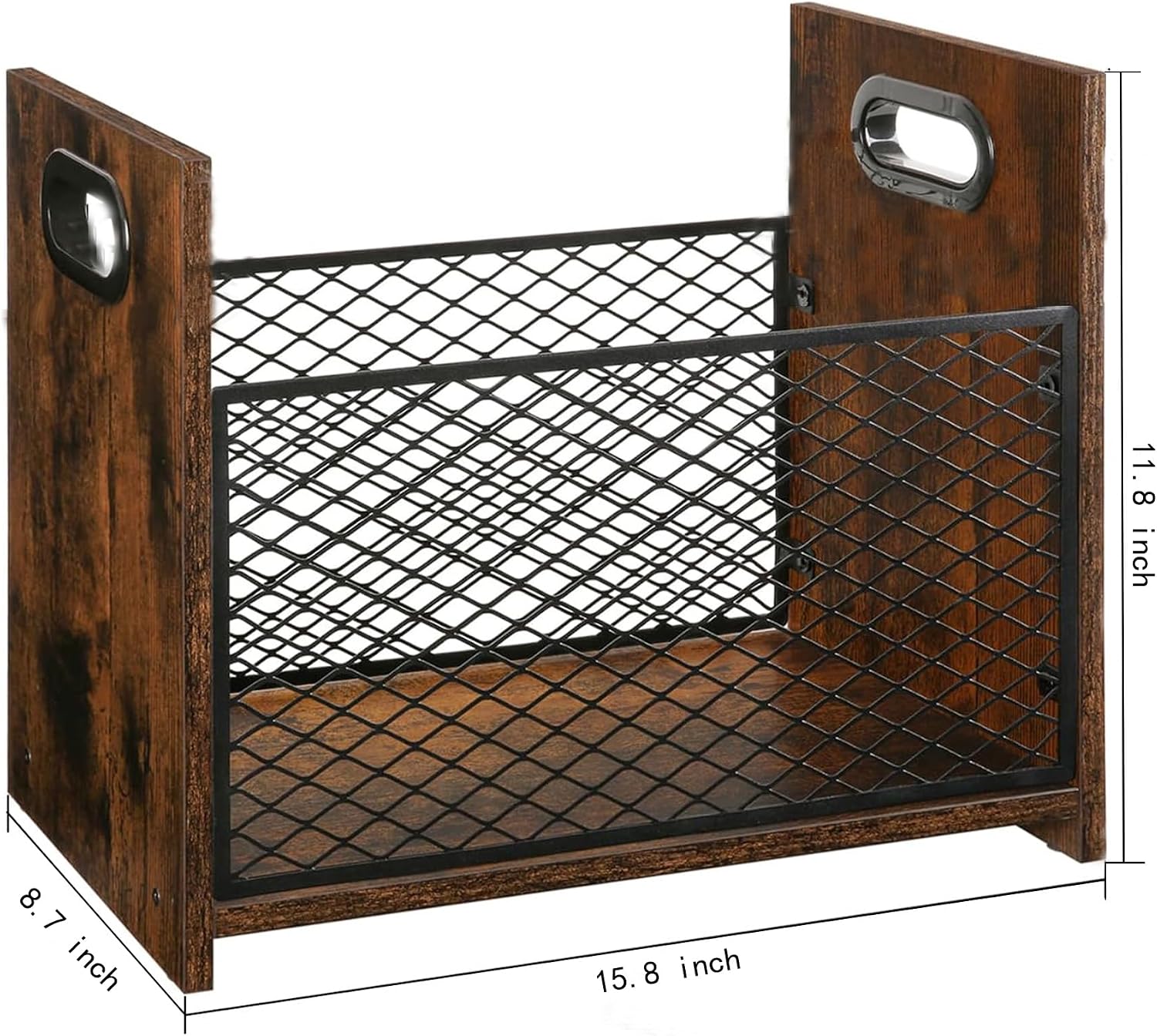 Large Magazine Rack Floor Set of 2, Vinyl Record Storage, Magazine File Holder Storage Basket for Letters, Books
