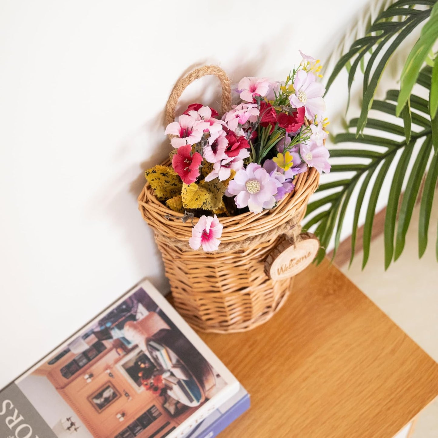 Woven Hanging Basket Door Hanging Basket Wall Decorations / Wicker