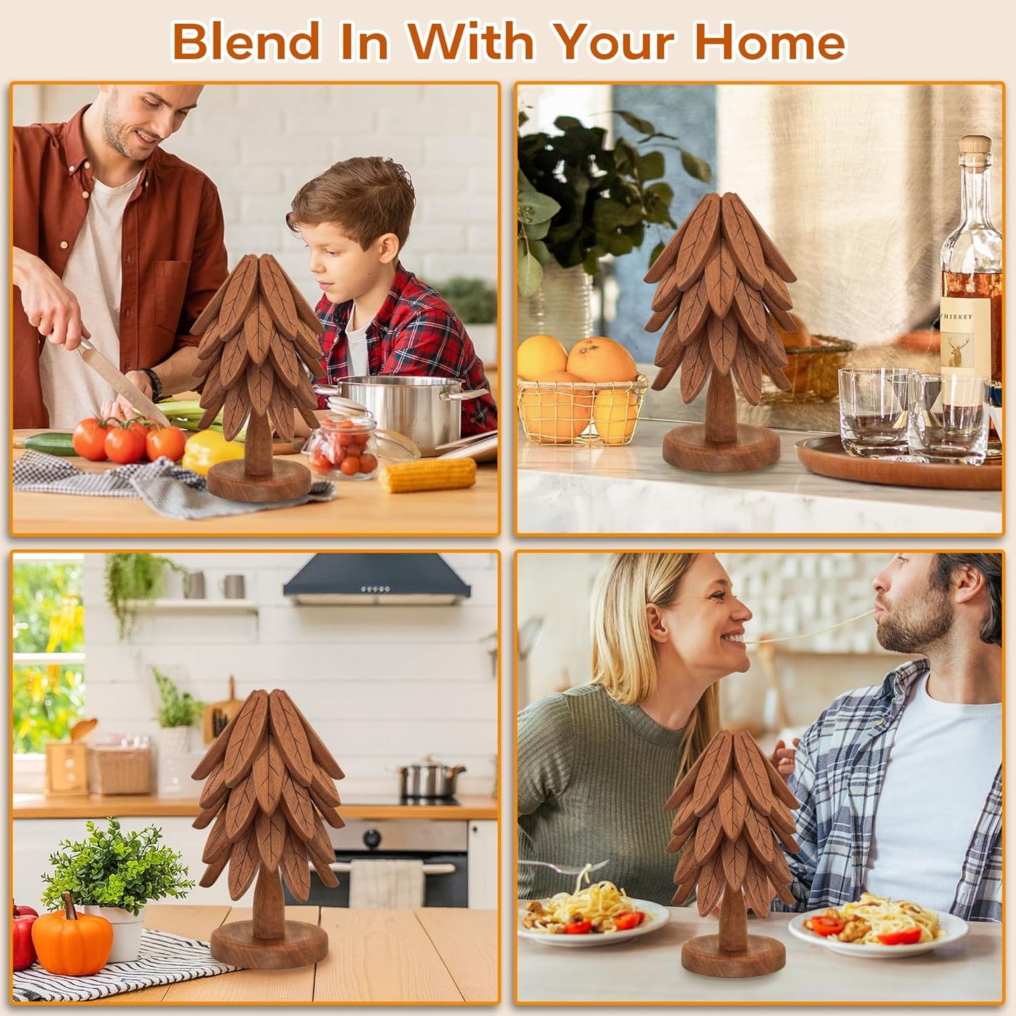 of 5 + 1 Stand stored / Walnut / Set of 5
