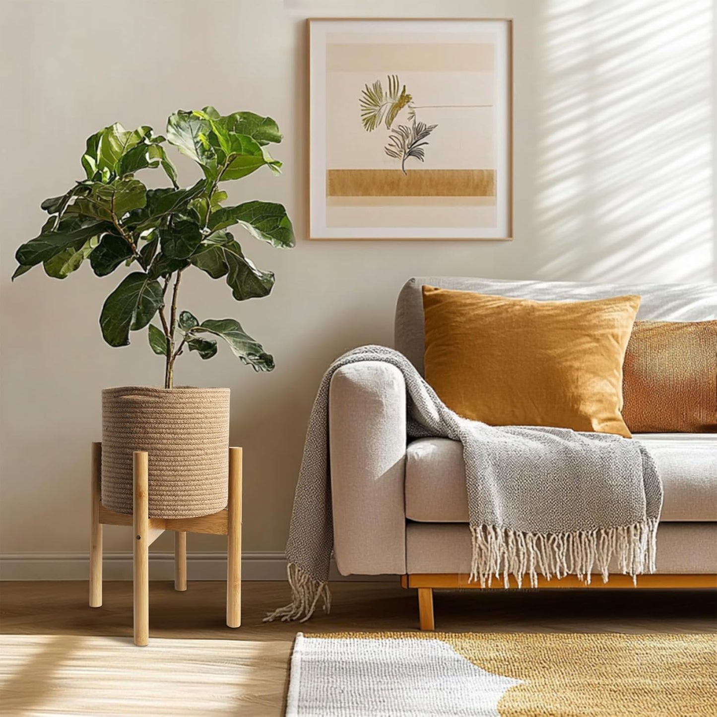 Bamboo Wood Stand / Jute