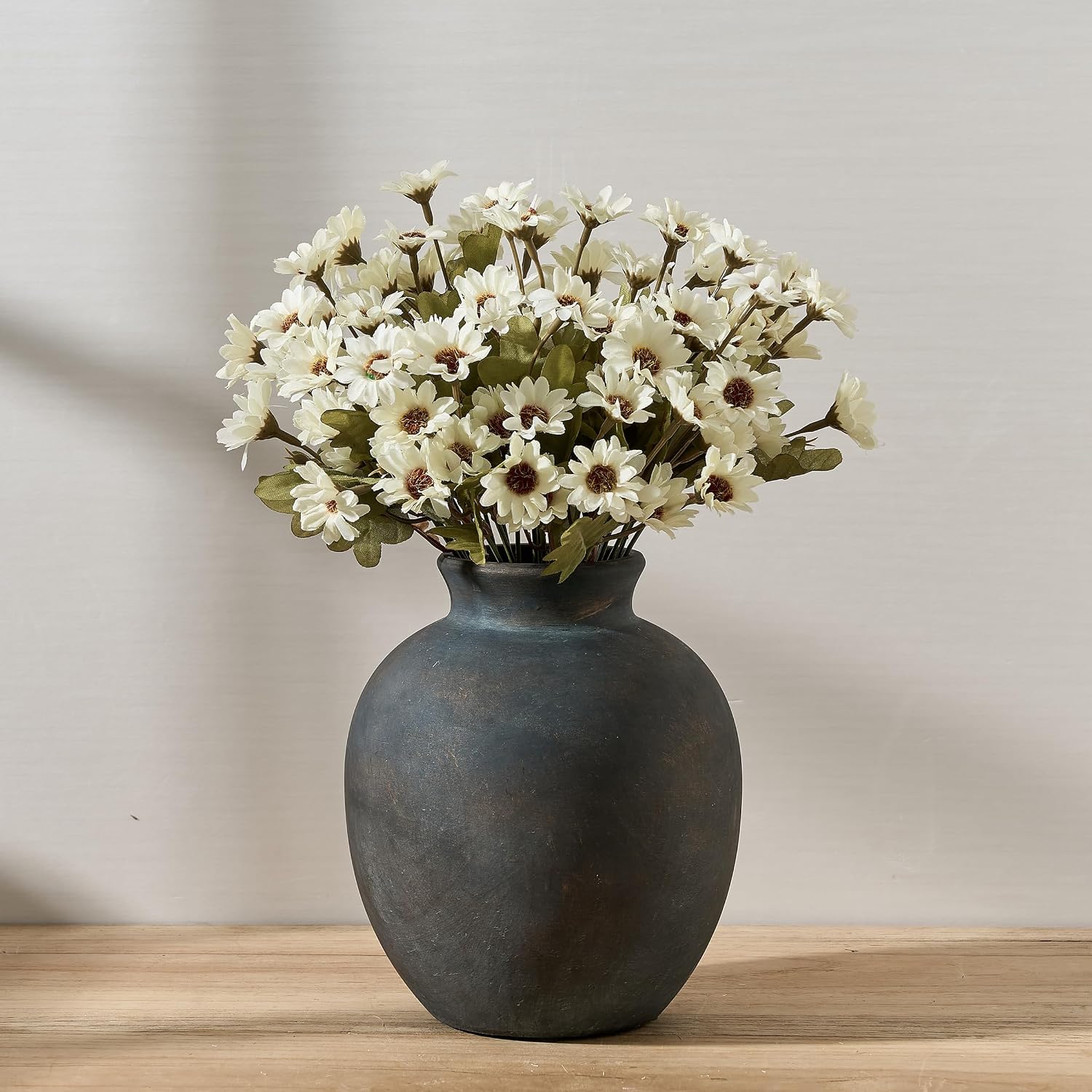 Ceramic Decorative Flower Vase / 1007-bronze / 7.48 Inch