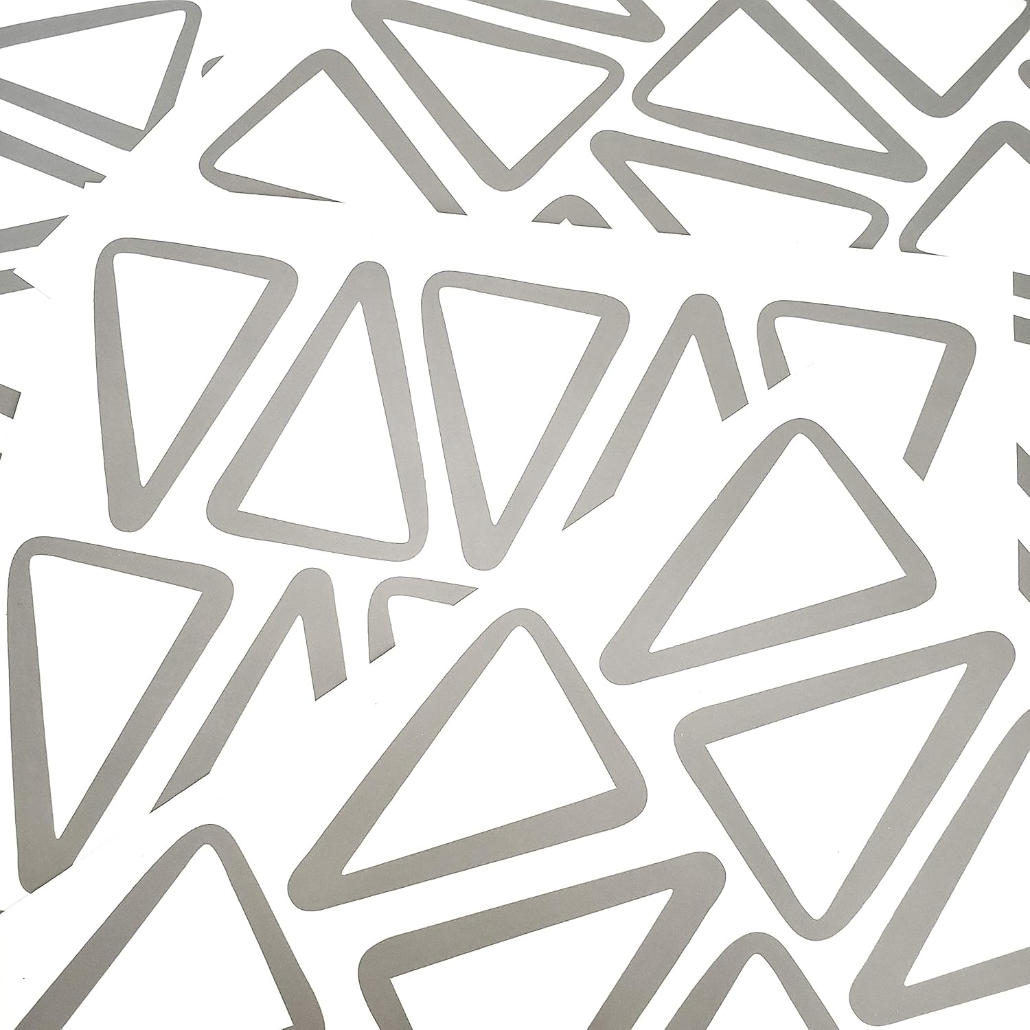 Vieli Arte Transparent Triangles Hand Drawn. Wall Vinyl Sticker Decal Decor / Grey / Set of 60