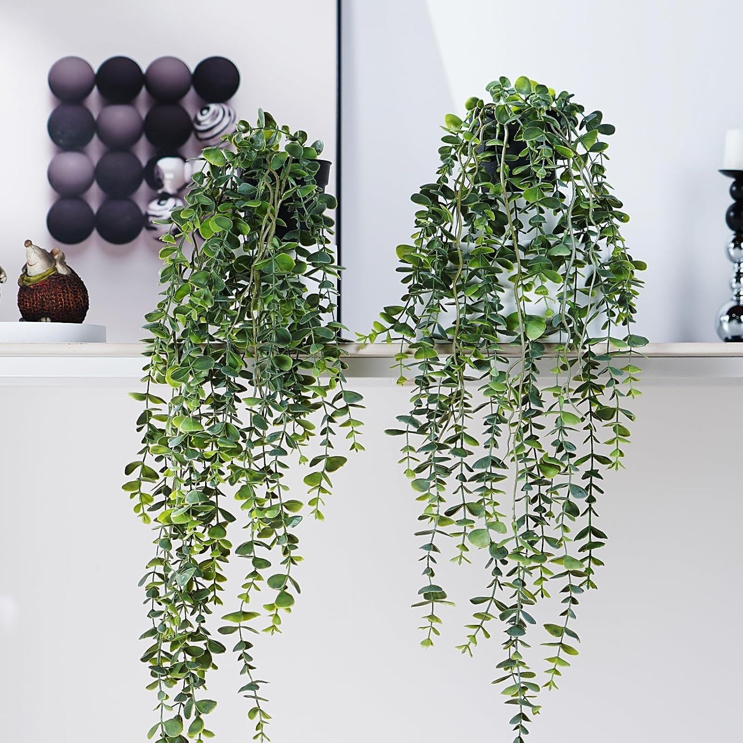 Artificial Hanging Plant Faux Plant Ivy Vine Faux Eucalyptus Vines Fake Potted / Type 7 / Set of 2