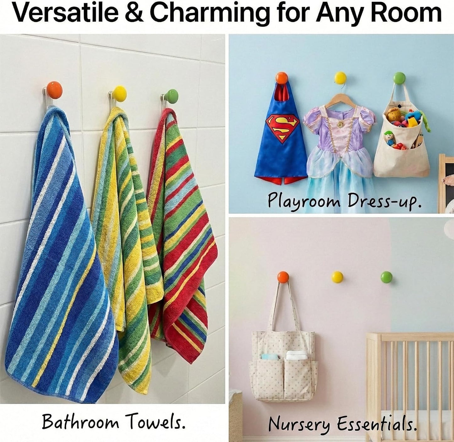 Mushroom Wall Hooks for Kids Room Decor / Mushroom Set