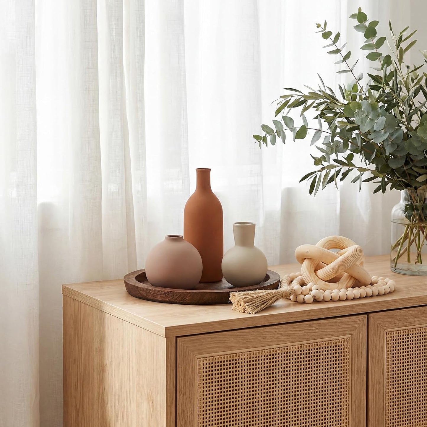 Ceramic Vase Set / Natural / Set of 6