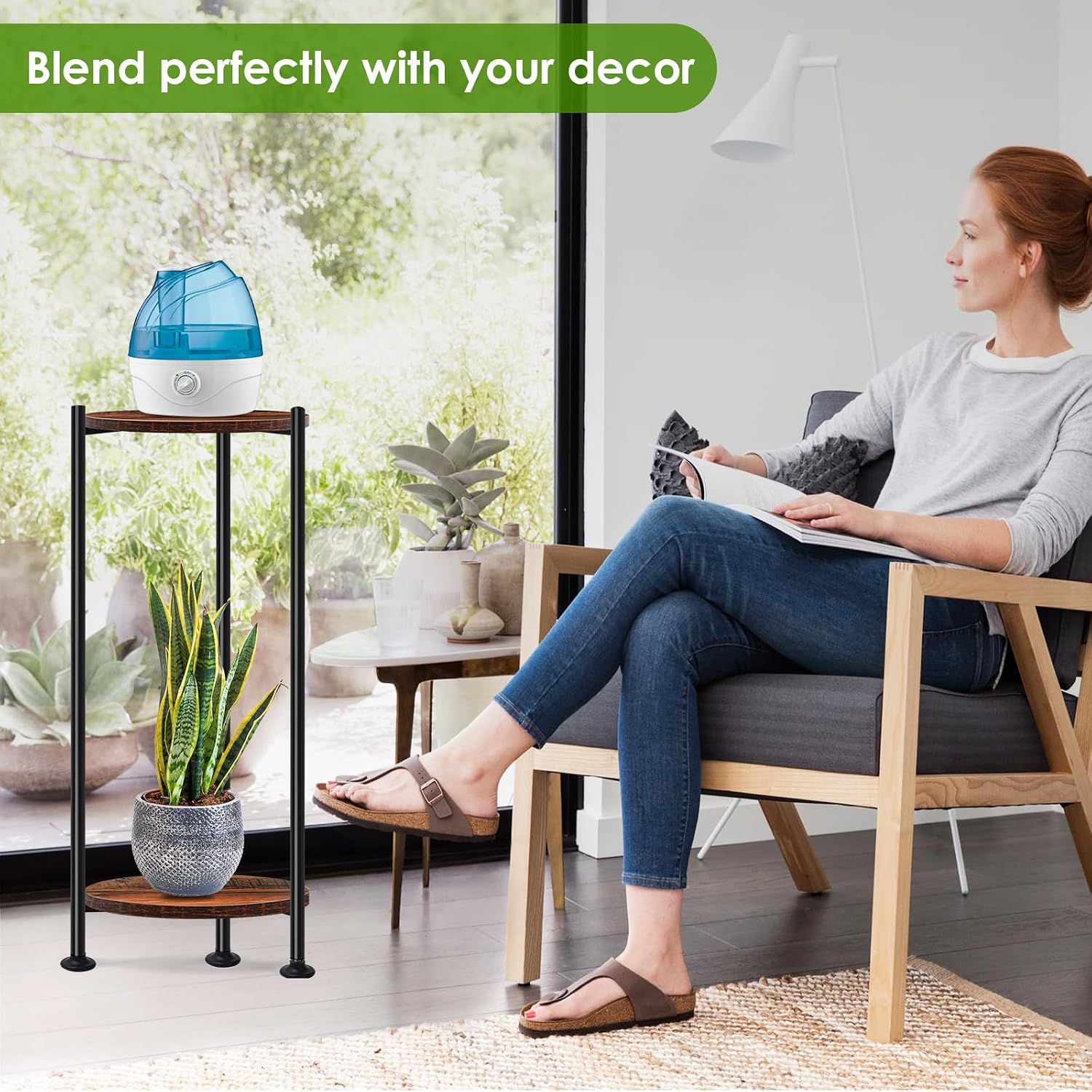 Lilybud--lily Plant Stand Indoor, 30'' Tall Plant Stands for Indoor Plants, Heavy Duty Plant Shelf, 2 Tier Flower