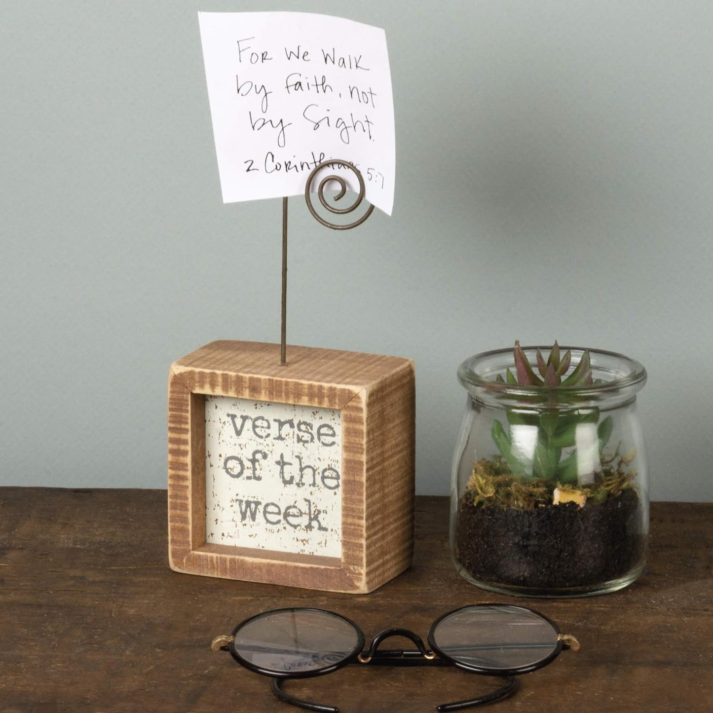 Wooden Inset Photo Holder Block / 3 x 3