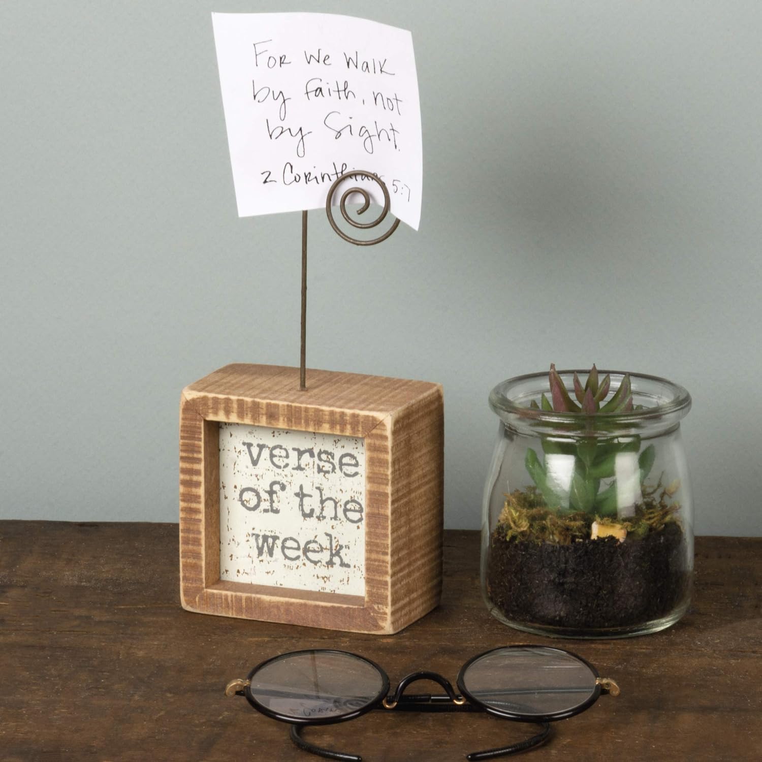 Wooden Inset Photo Holder Block / 3 x 3