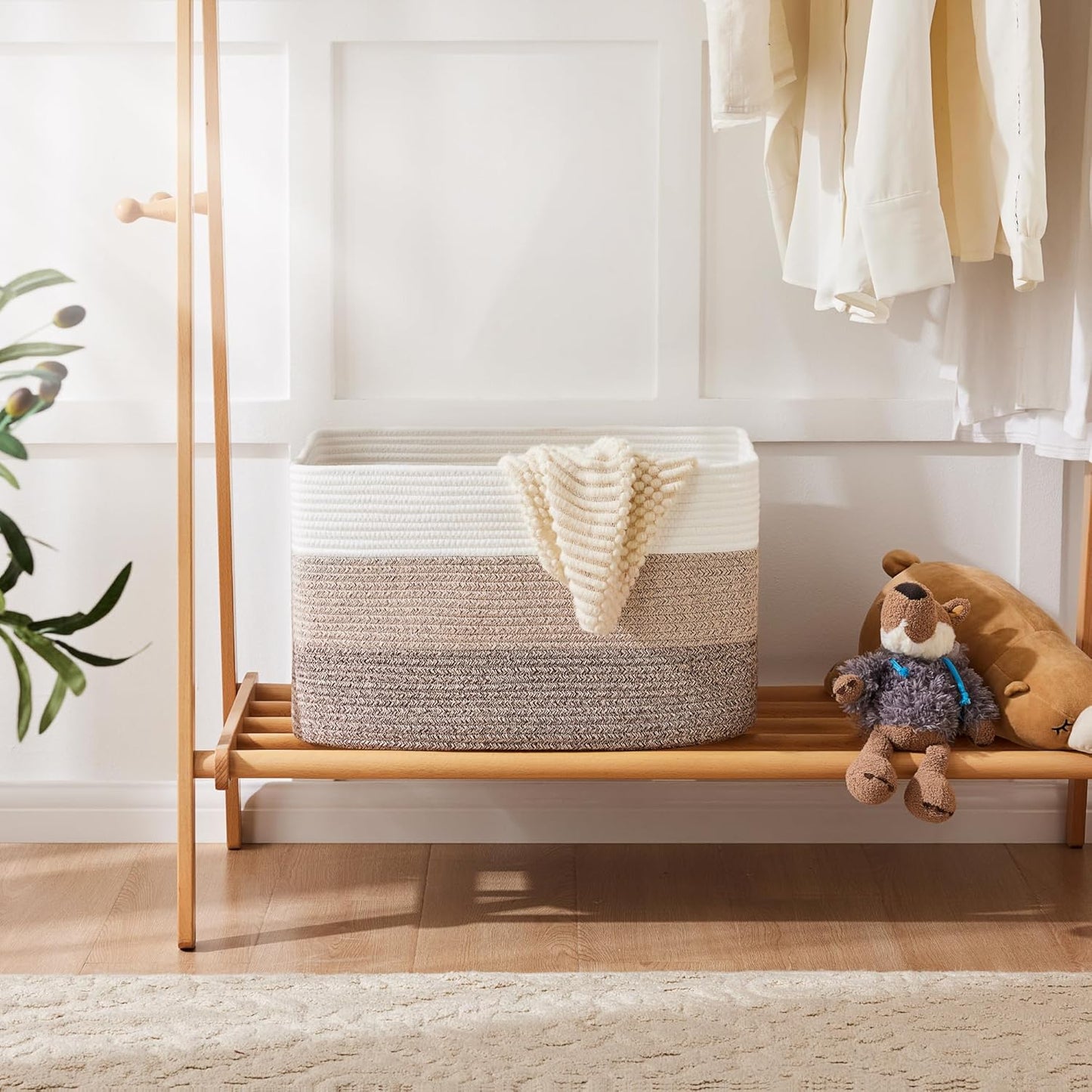 Rectangle Woven Baskets for Storage / 65L
