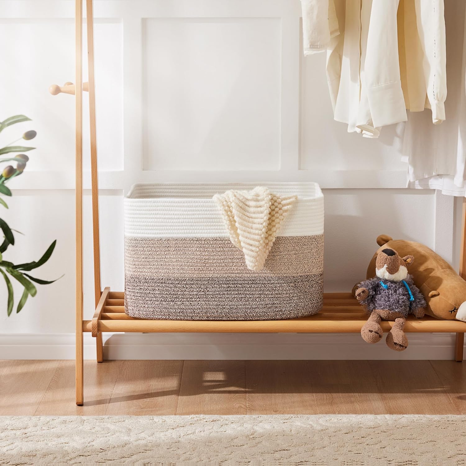 Rectangle Woven Baskets for Storage / 65L